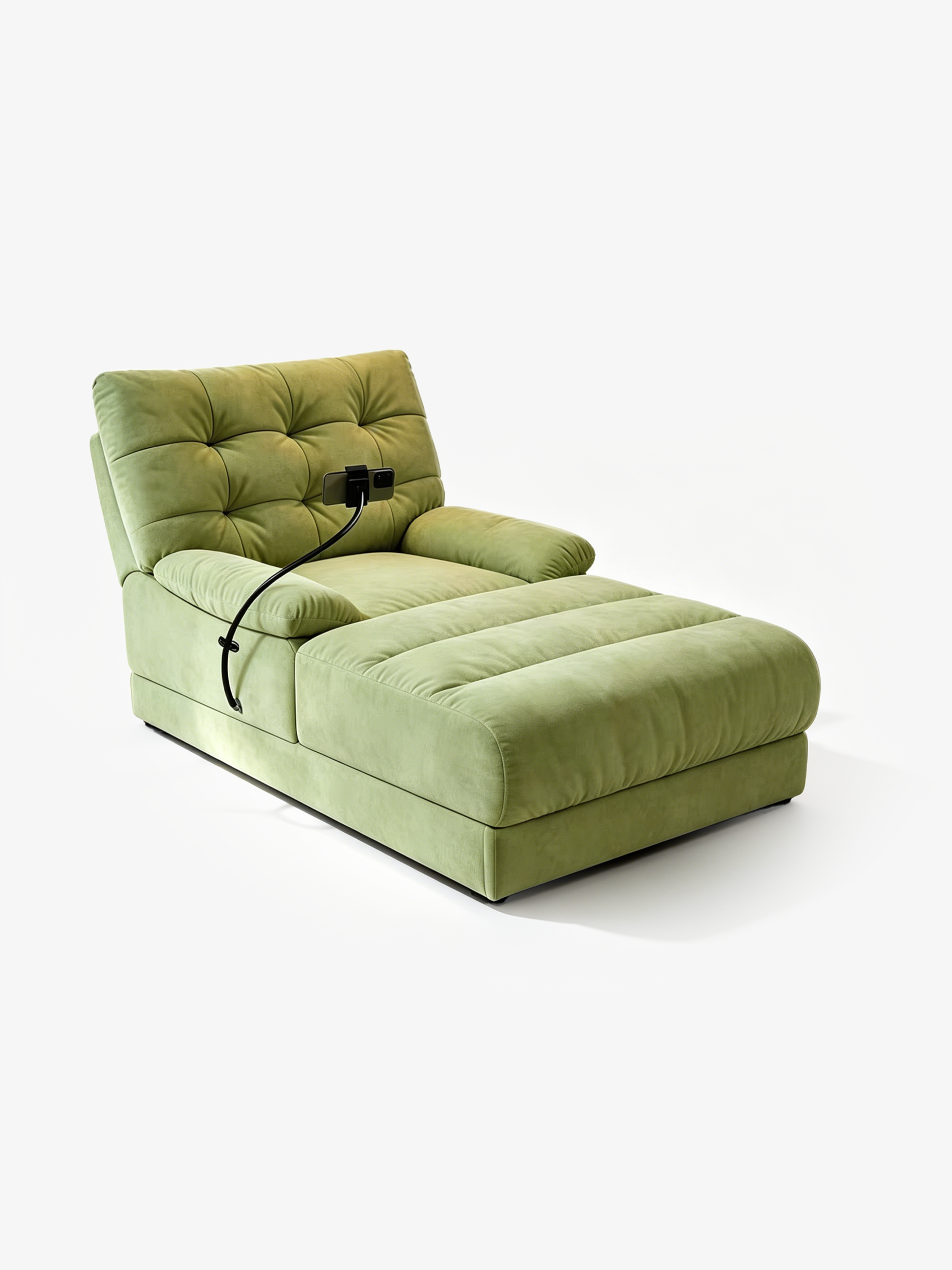 Plume Cloud-Quilted Reclining Chaise Longue