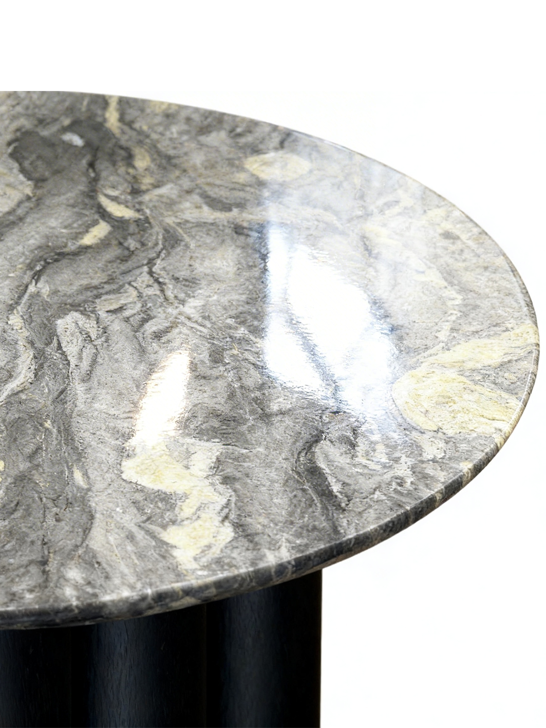 Luca Grey Vein Marble Round Dining Table