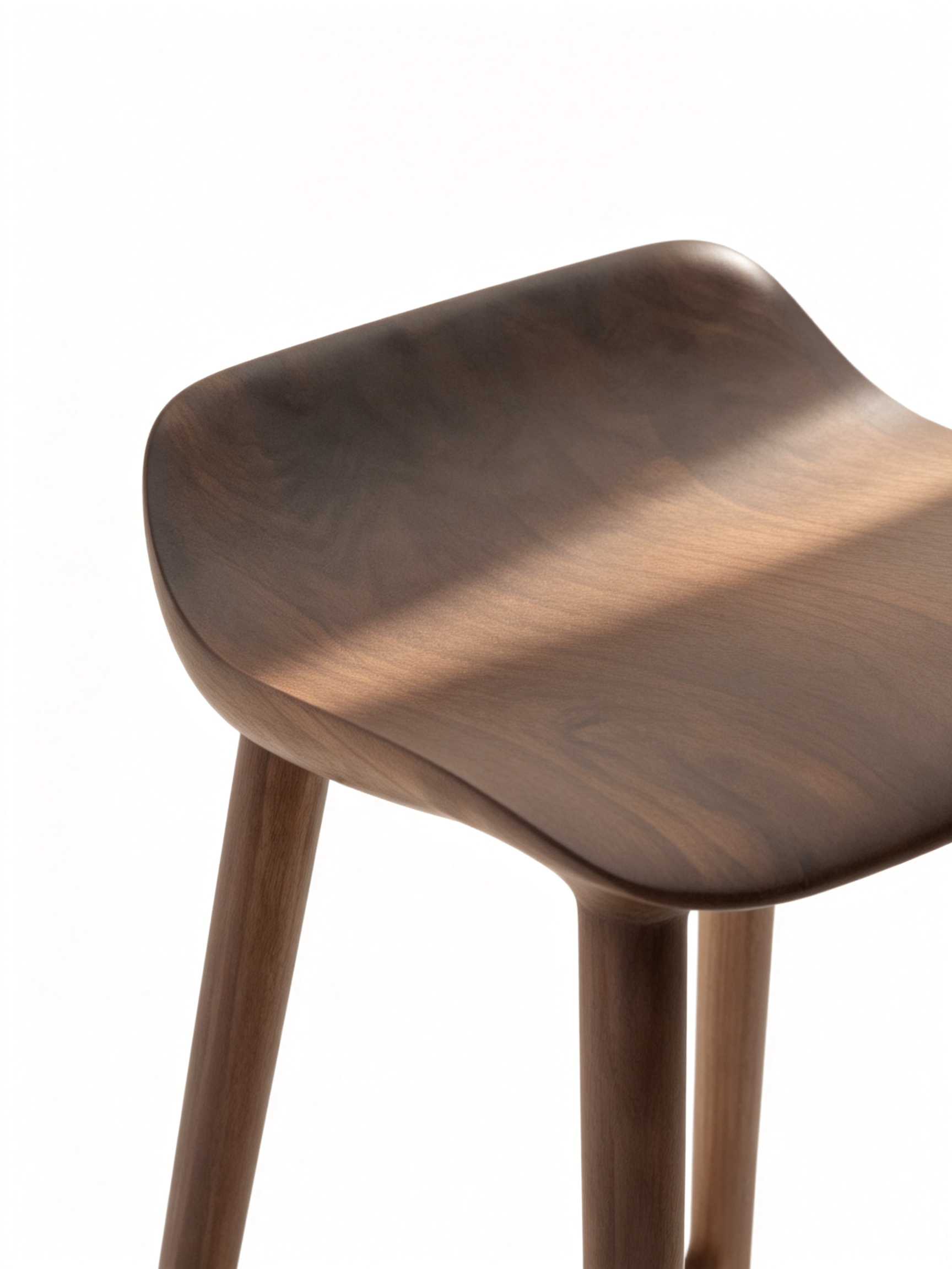 VINO Solid Black Walnut Bar Stool