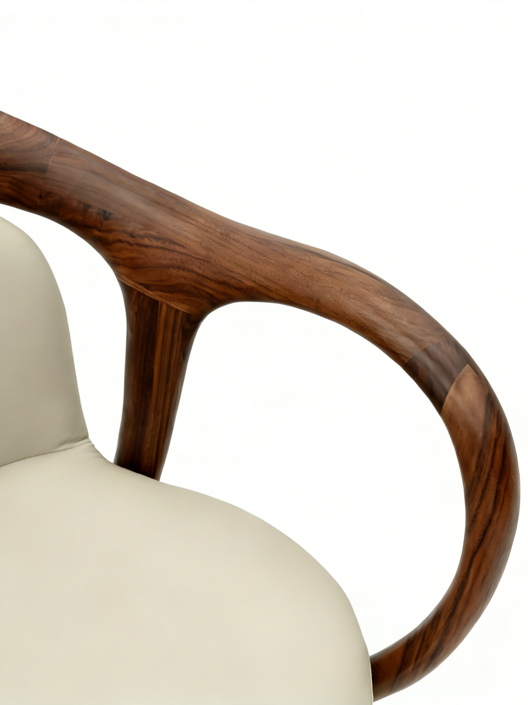 AUREL Black Walnut Vegan Leather Swivel Office Chair
