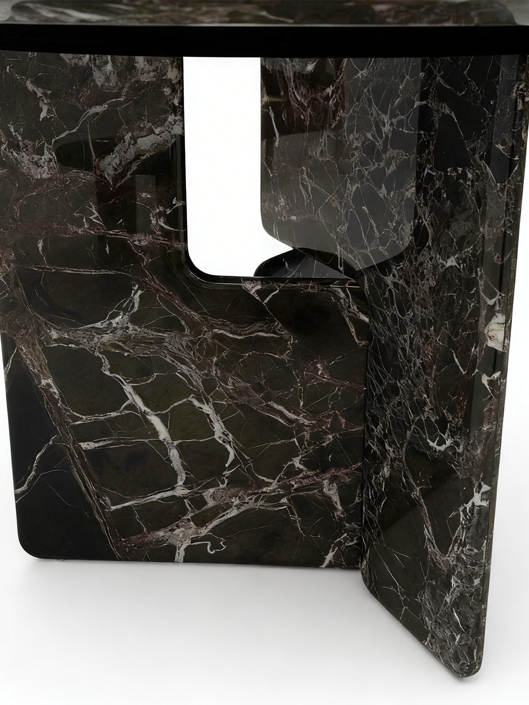 BRERA Prato Green Marble Round Dining Table with Lazy Susan