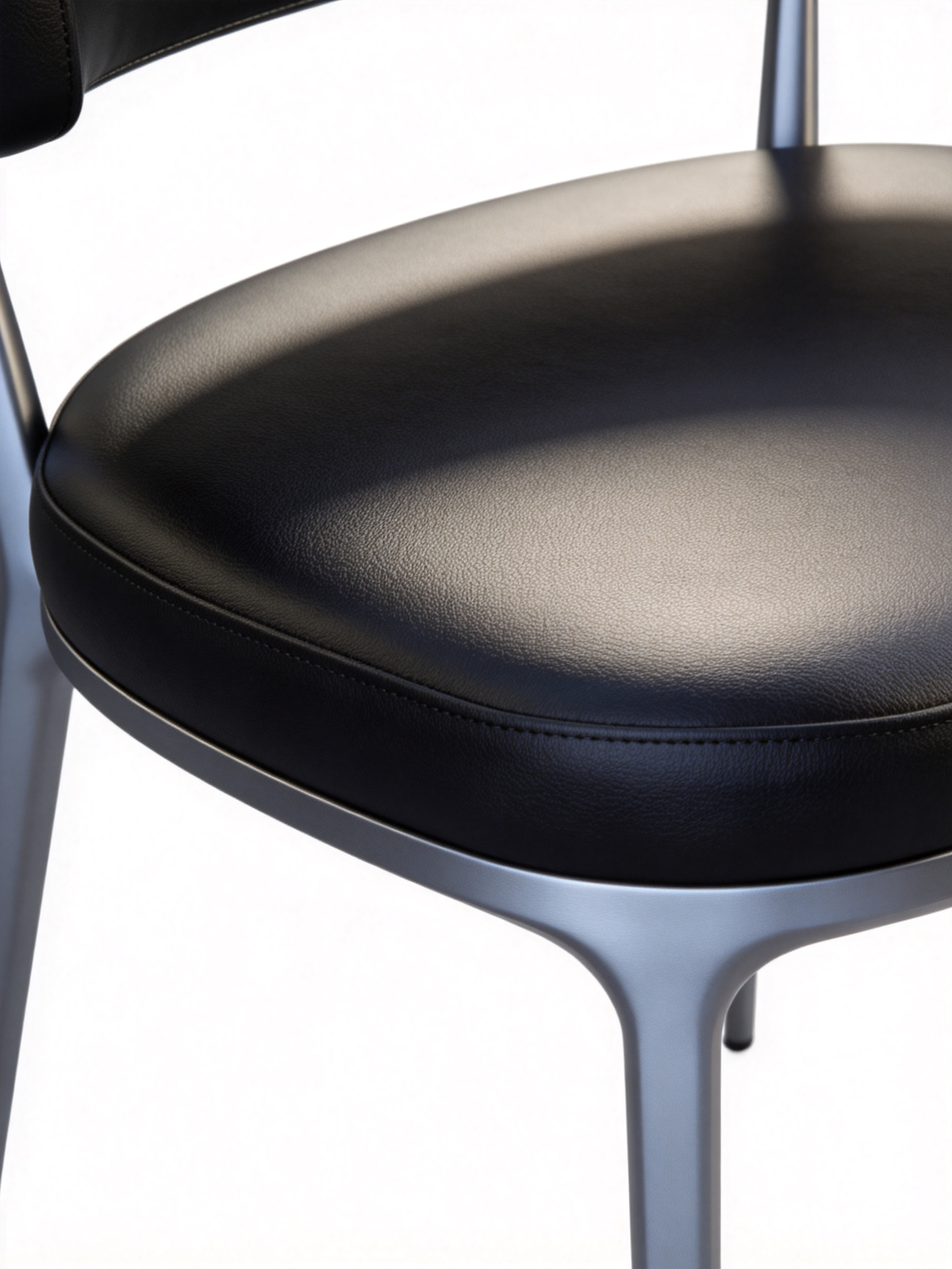 CIRCA Black Leather Dining Chair