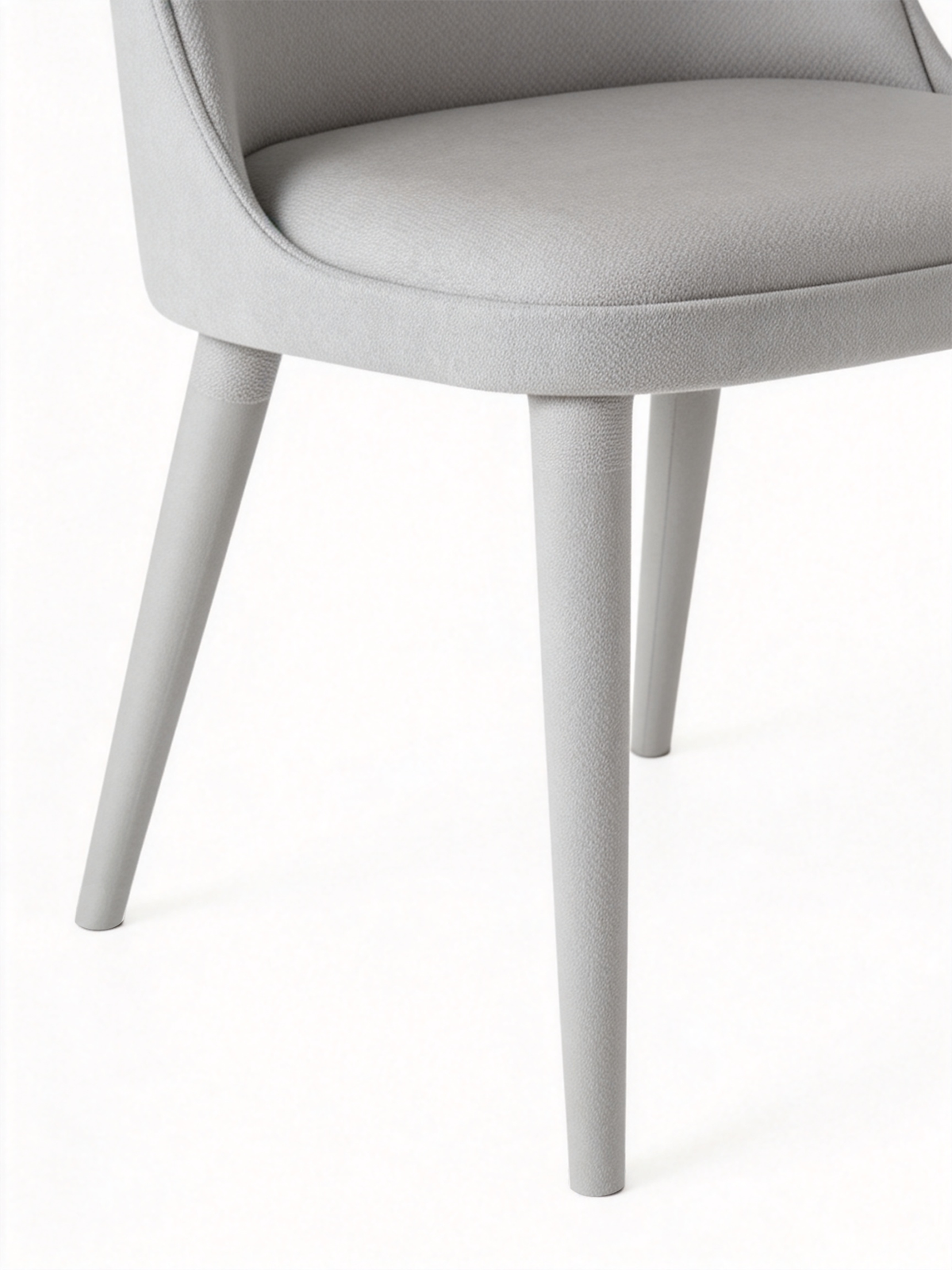 ELVIN Grey Fabric and Wood Dining Chair