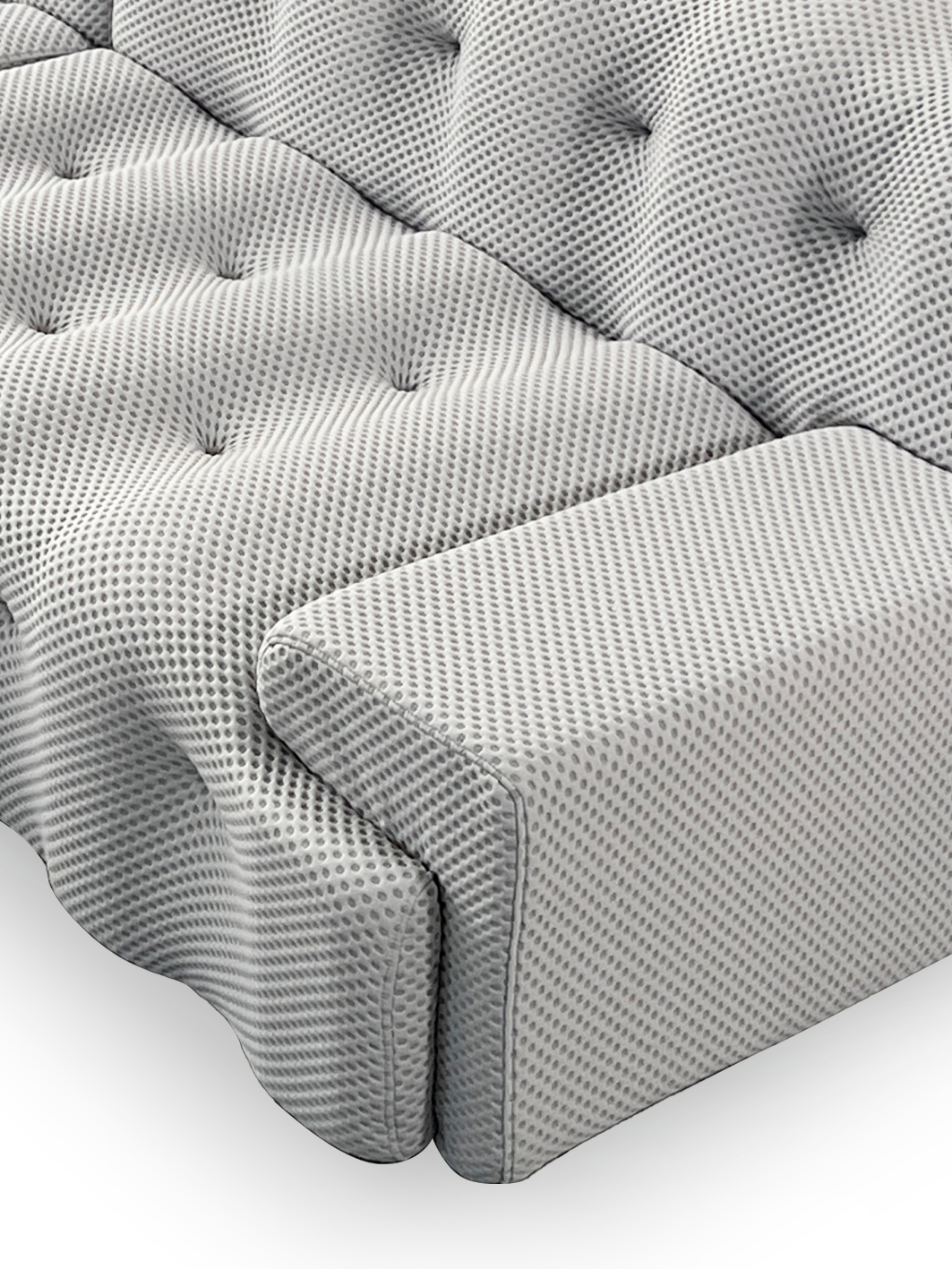 Grid Italian Contemporary Tufted Wave 4-Seater Sofa