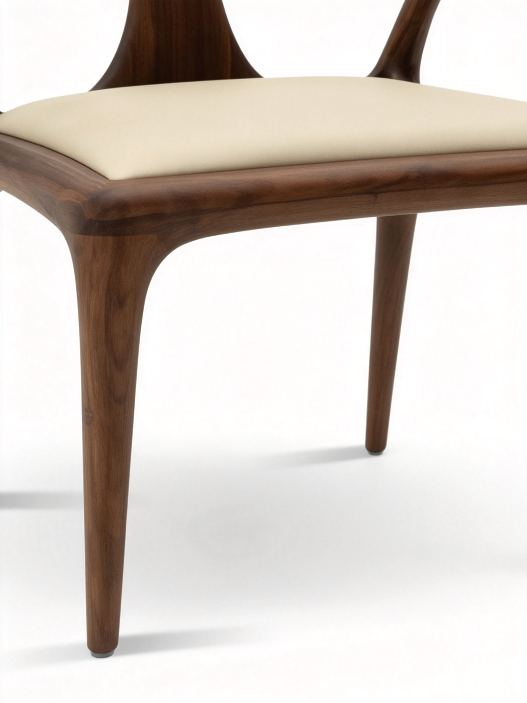 CREST Solid Black Walnut Yoke-Back Dining Chair