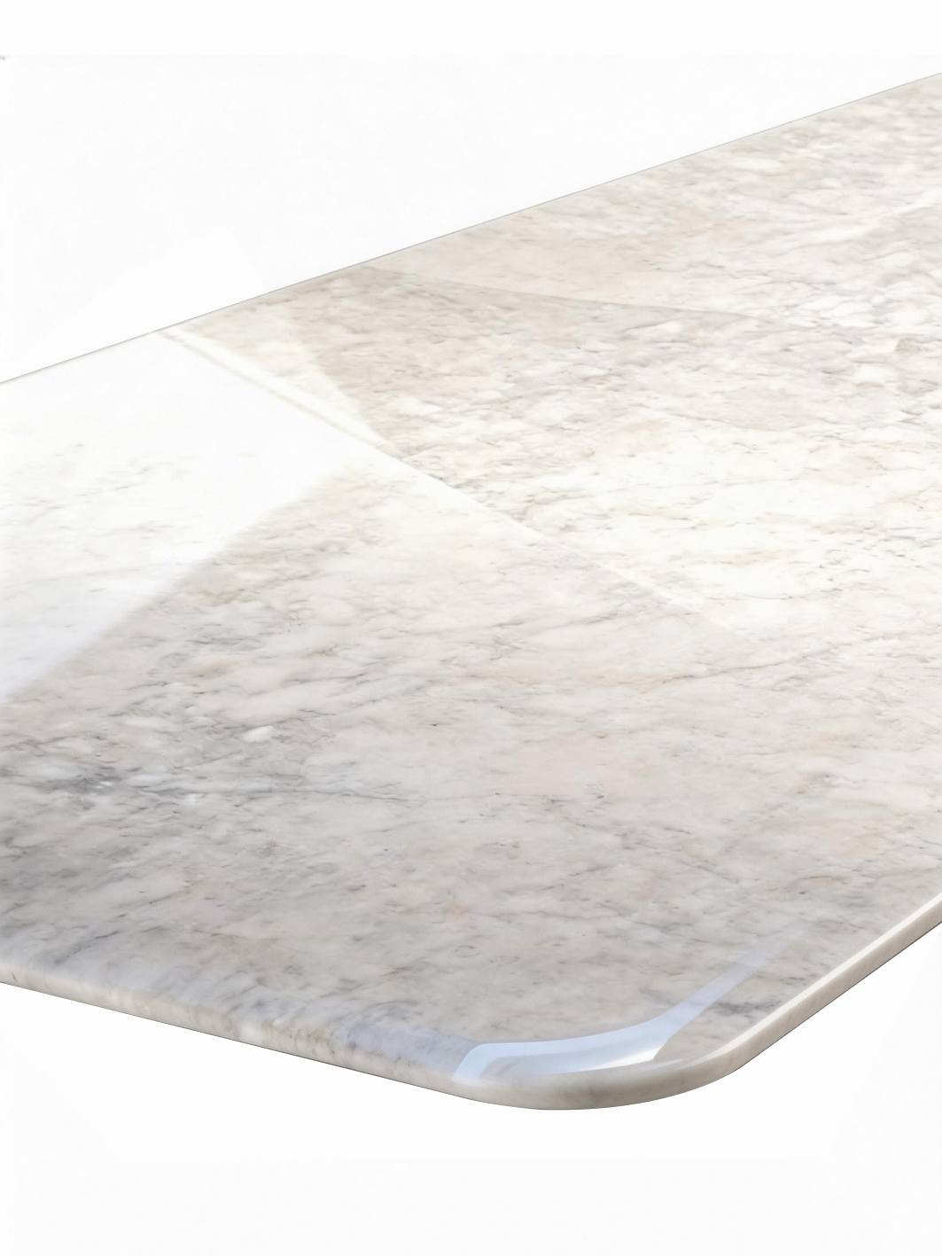 NARSI Natural Marble Dining Table with Fingerprint-Resistant Stainless Steel Leg