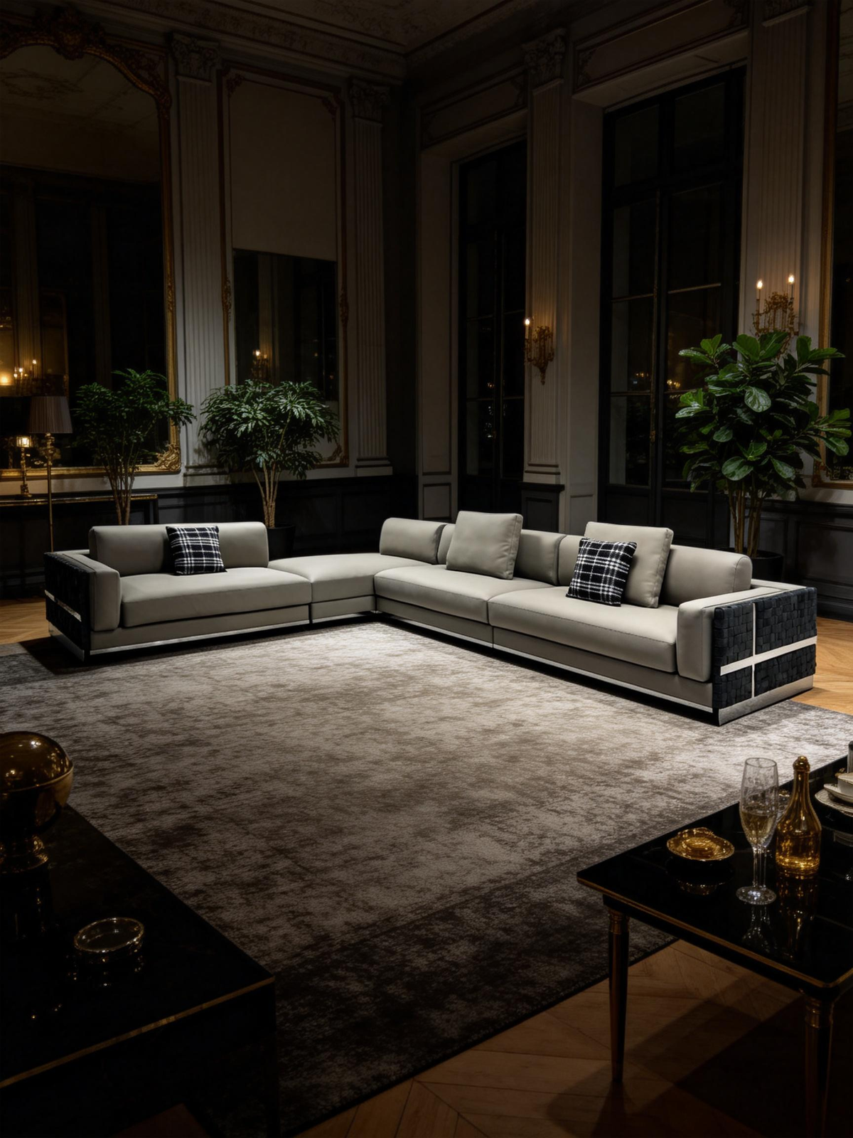 MARTIN Leather Chaise Sectional Sofa