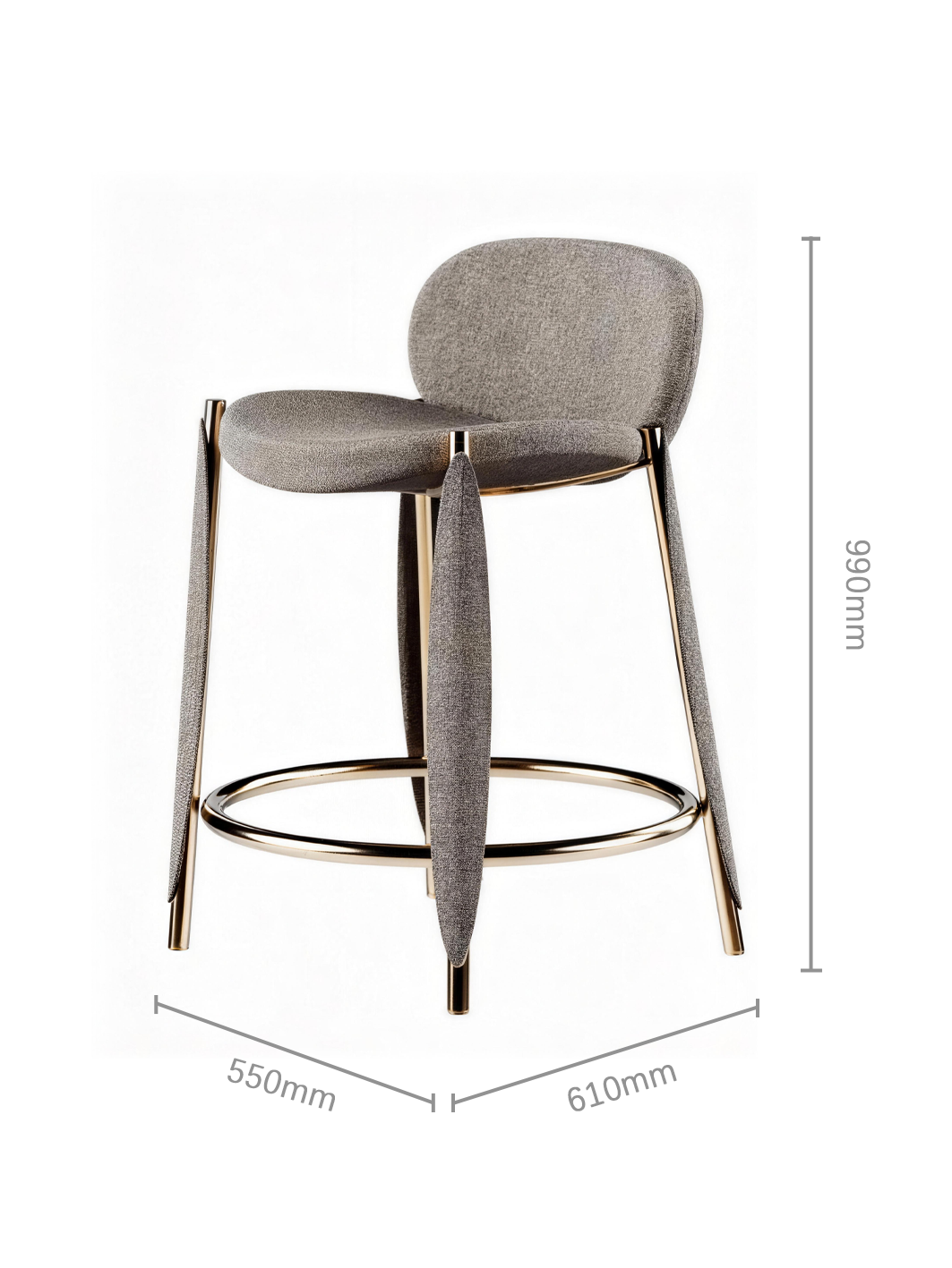LIVIA Genuine Leather Bar Stool