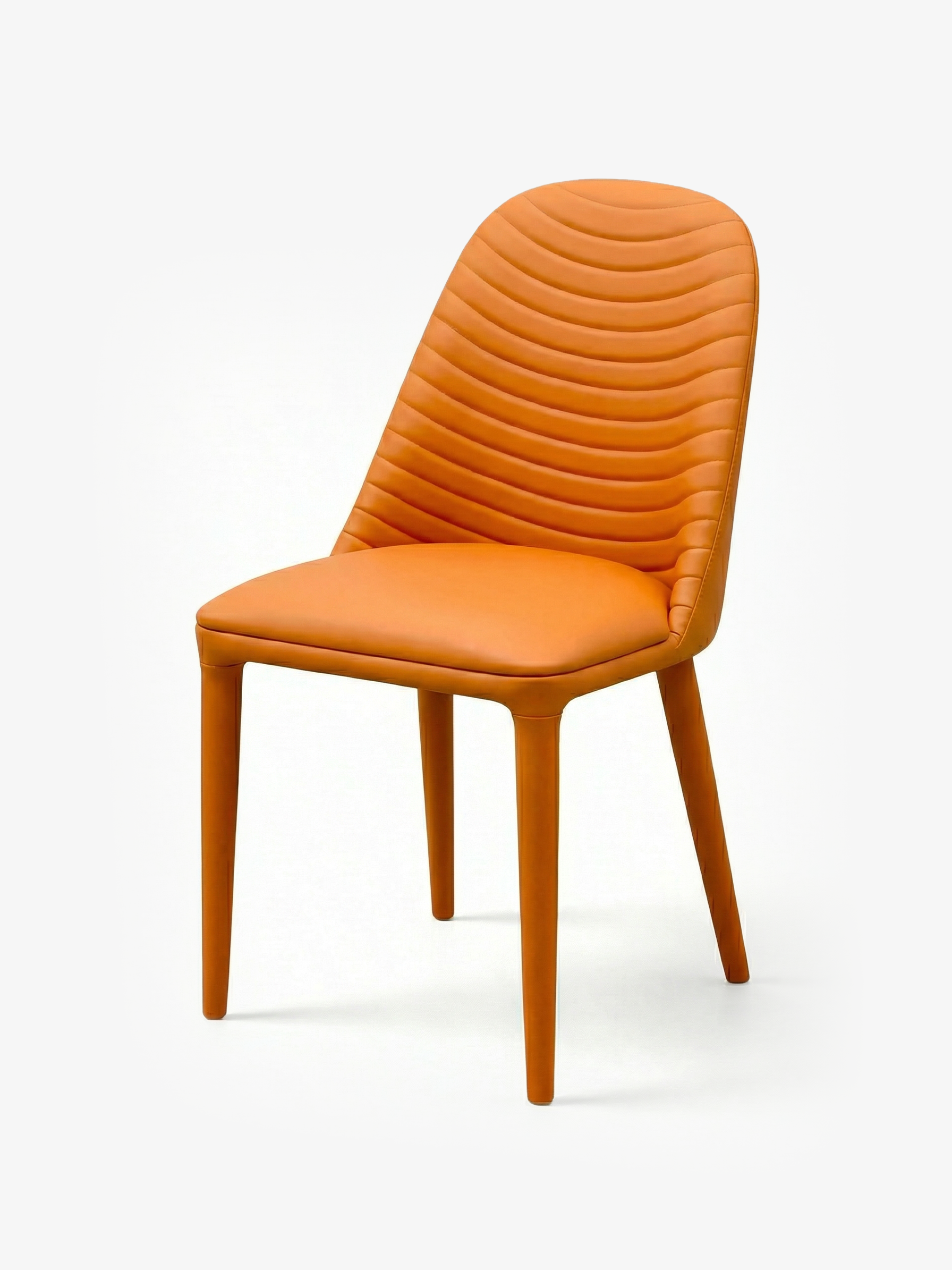 CASSIA Ribbed Vegan Leather Dining Chair