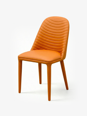 CASSIA Ribbed Vegan Leather Dining Chair