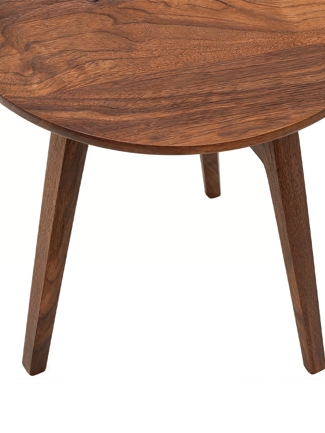 YU Solid Black Walnut Japandi Side Table