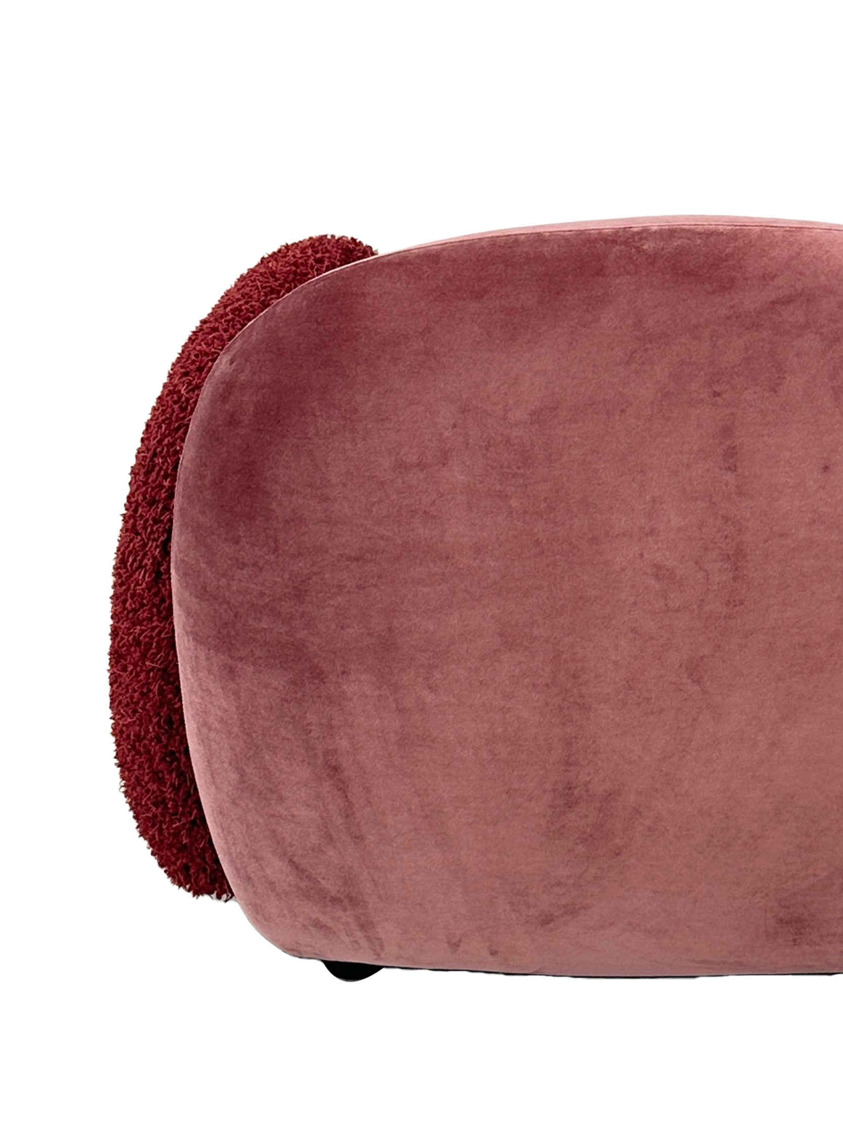 RUBIS Two-Tone Velvet Lounge Chair