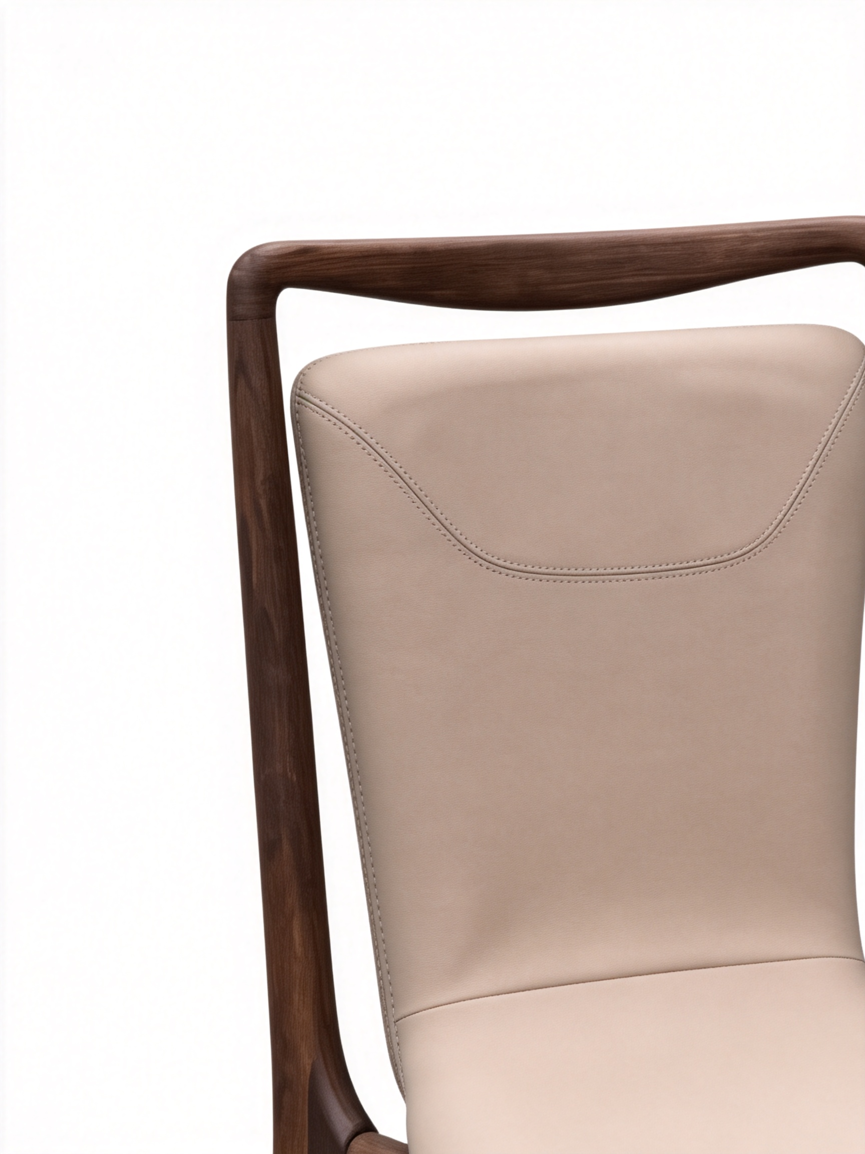 FINO Black Walnut Vegan Leather Dining Chair