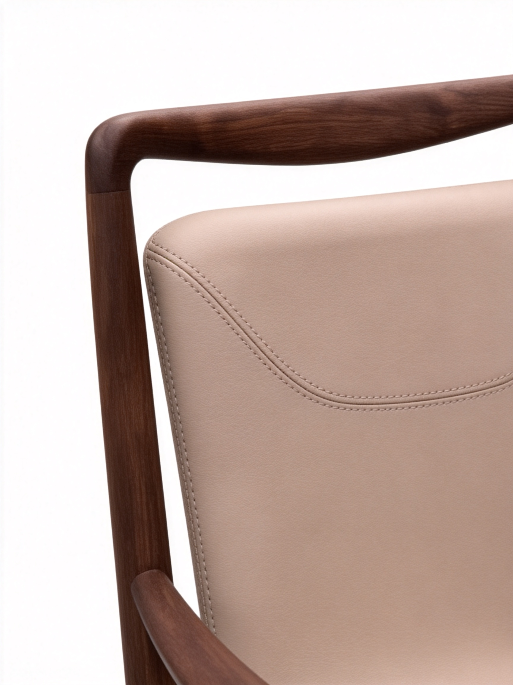 FINO Carver Black Walnut Vegan Leather Dining Chair