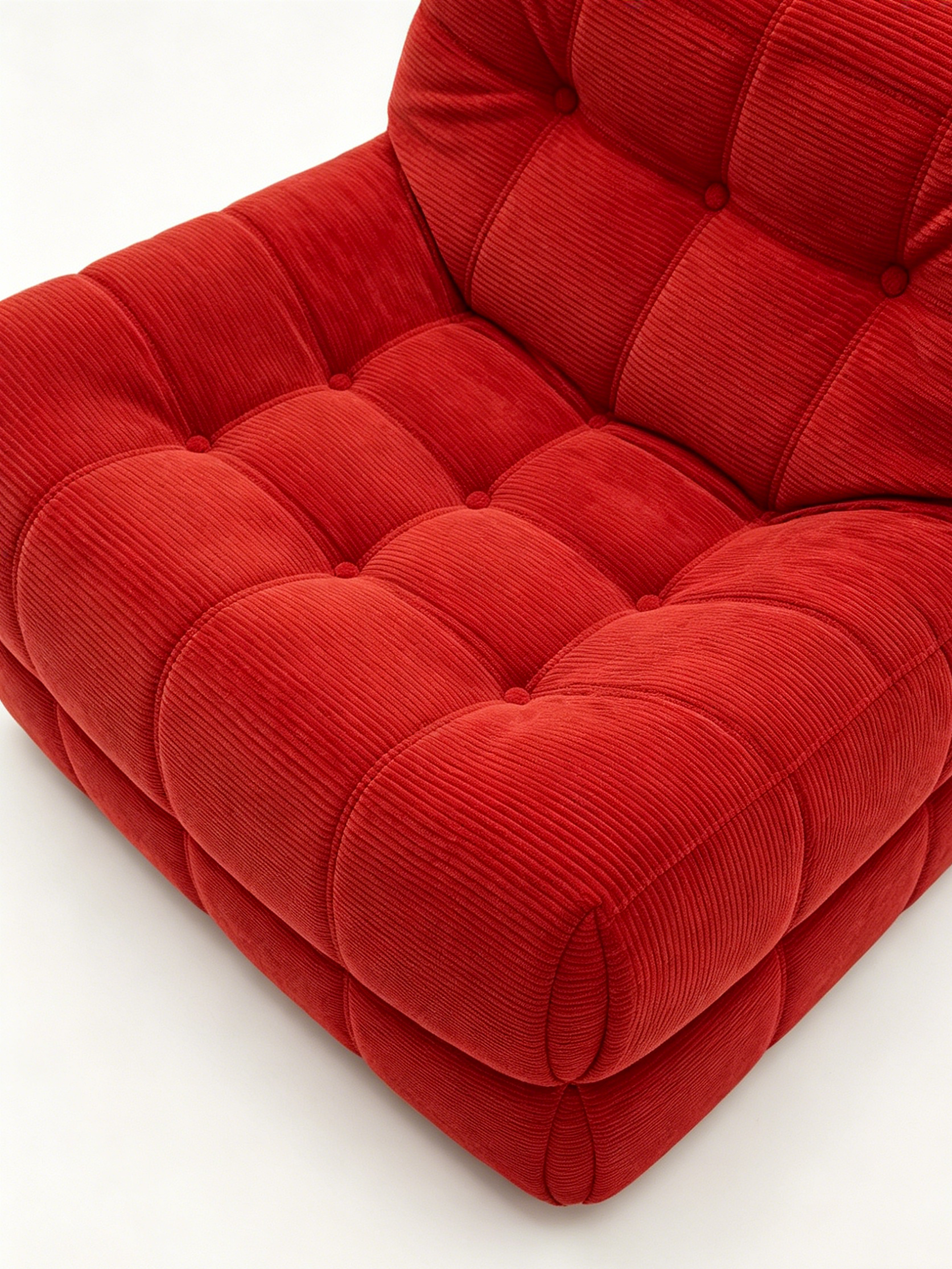 POMO Red Quilted Lounge Chair