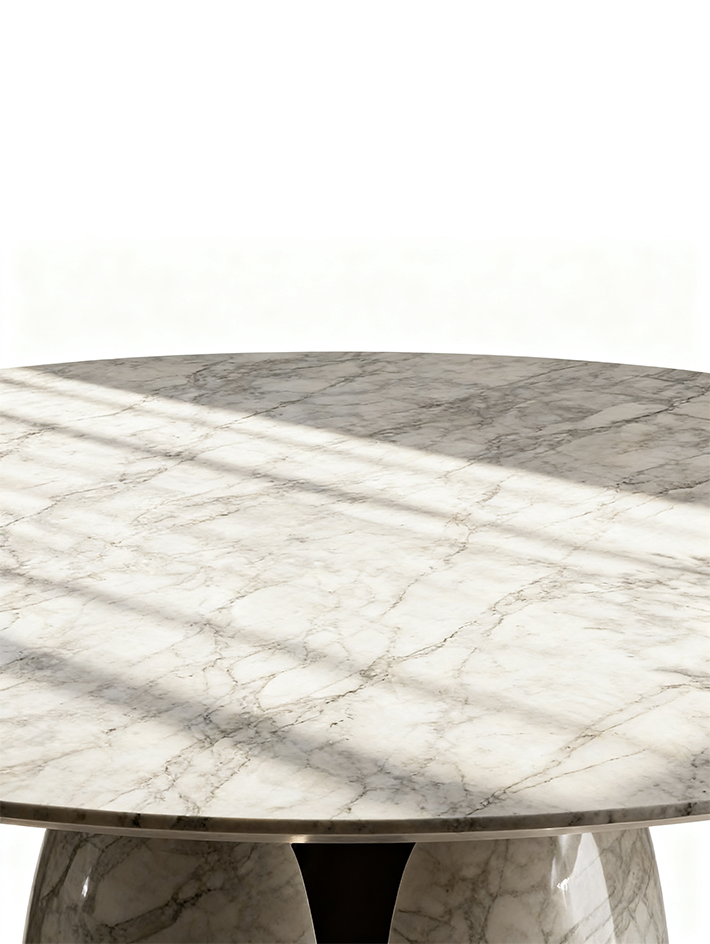 CELIA Picasso Marble Round Dining Table