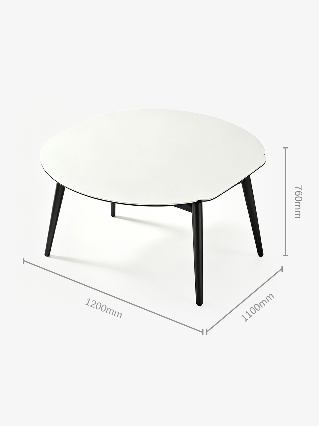 ORBIT Extendable White Sintered Stone Dining Table