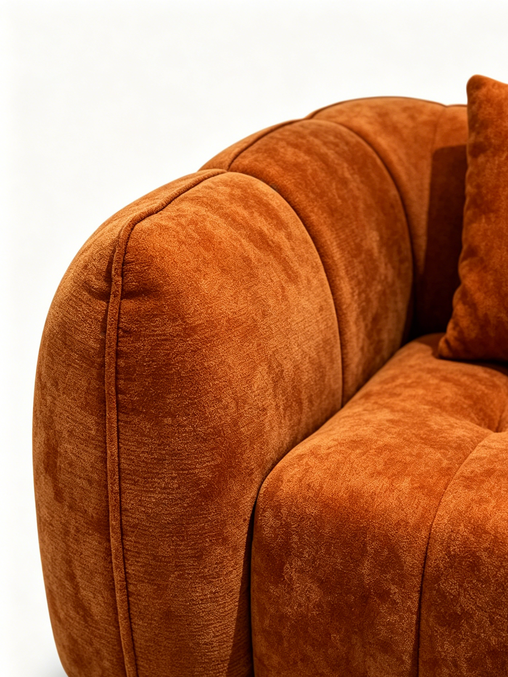 Ridge Italian Contemporary Velvet 3-Seater Sofa