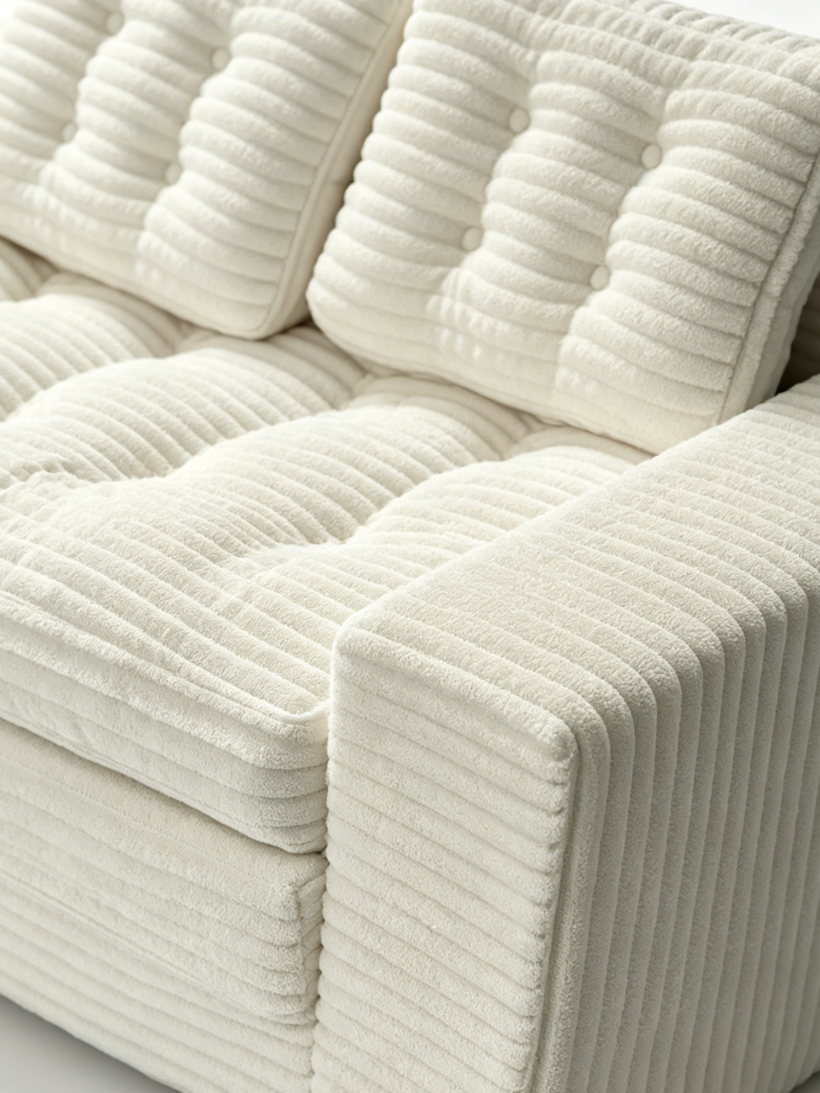 Cord Italian Contemporary Velvet 2-Seater Sofa