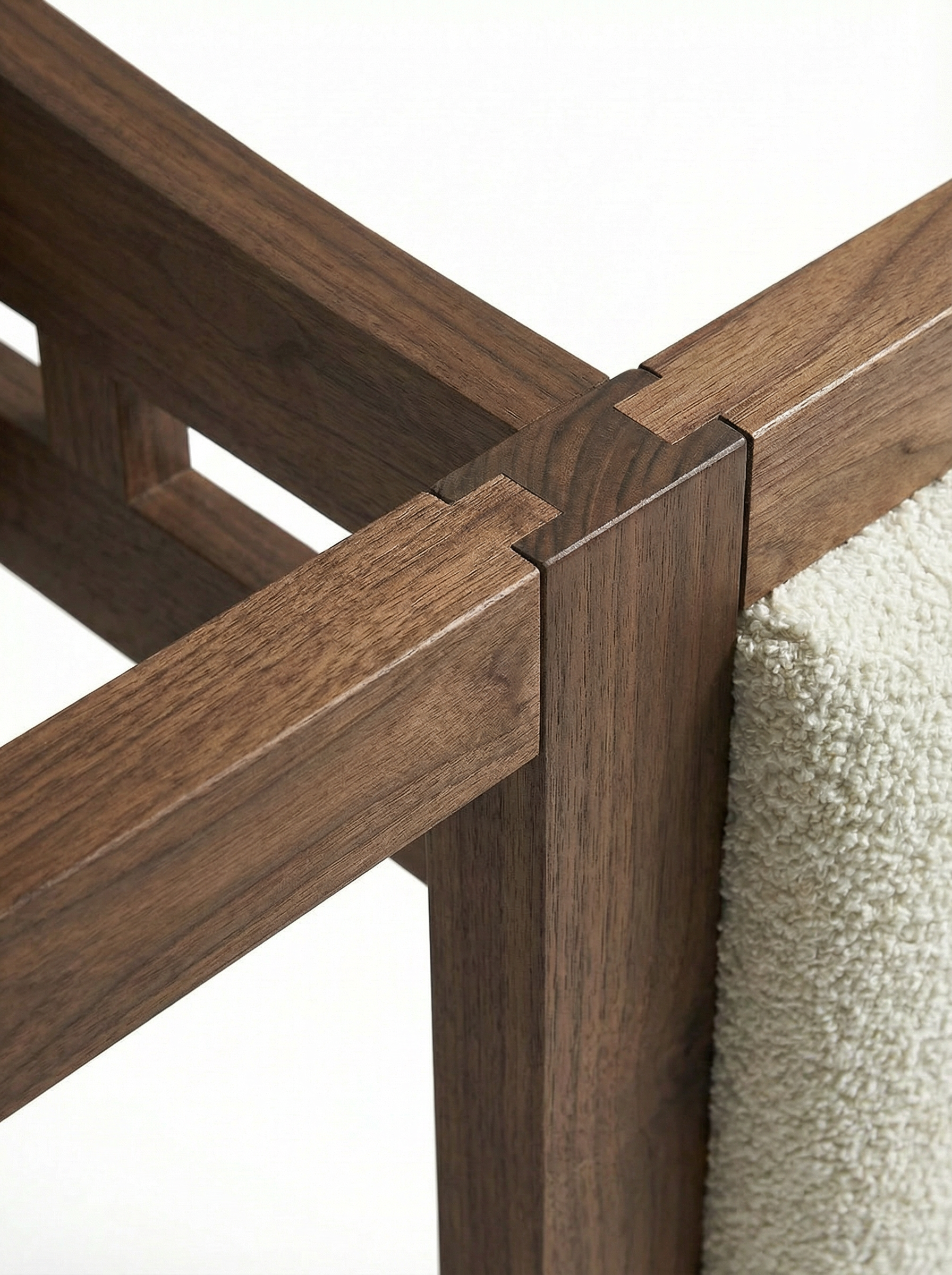 COLETTE Black Walnut Bouclé Dining Chair