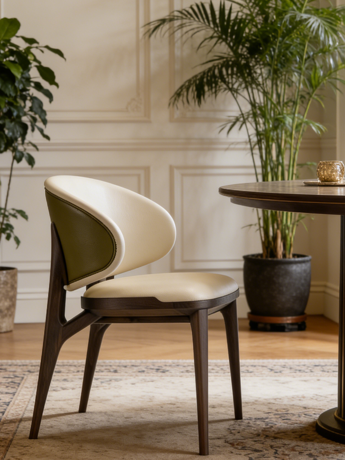 ELARA Genuine Leather Dining Chair