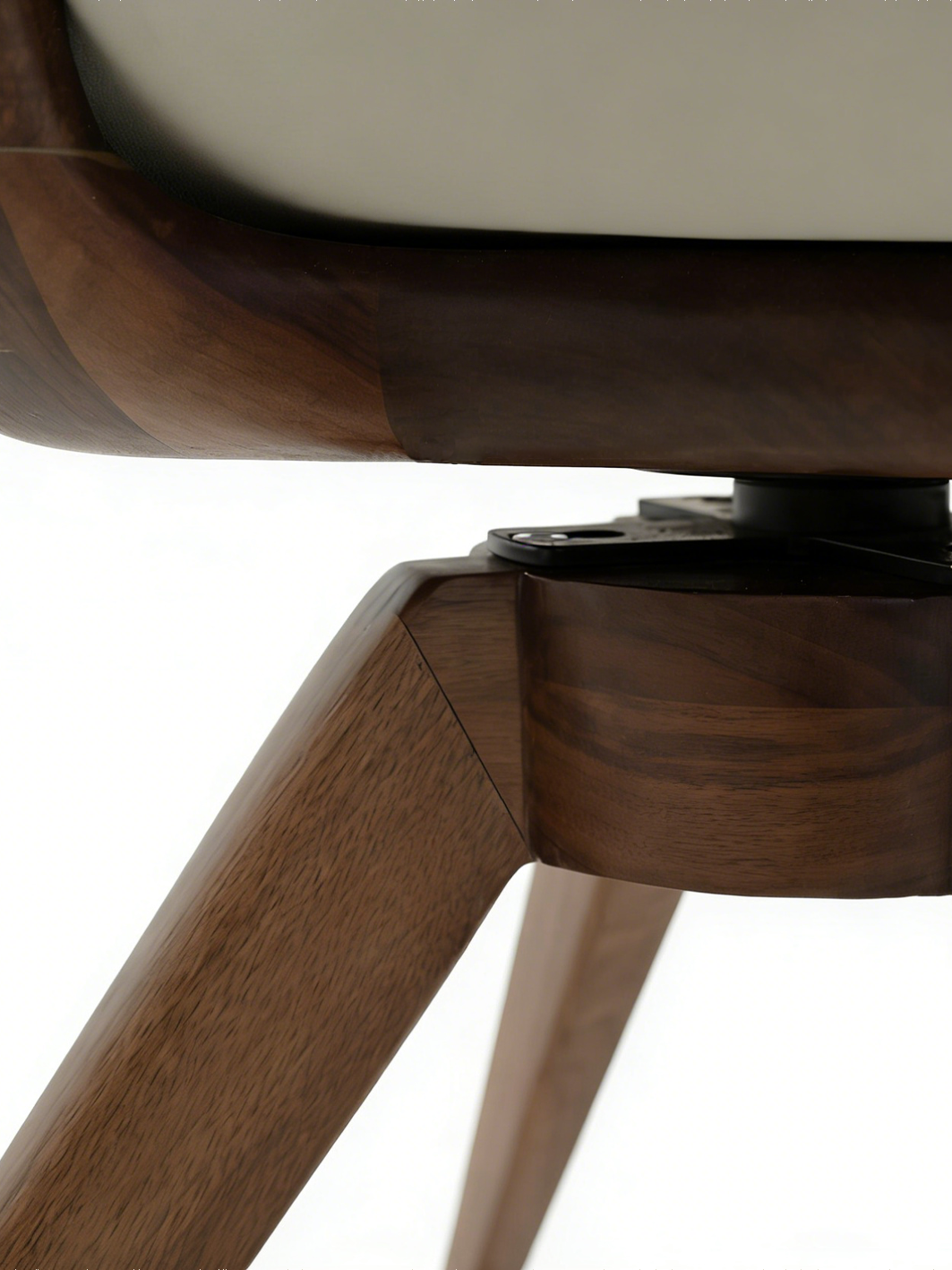 AUREL Black Walnut Vegan Leather Swivel Office Chair