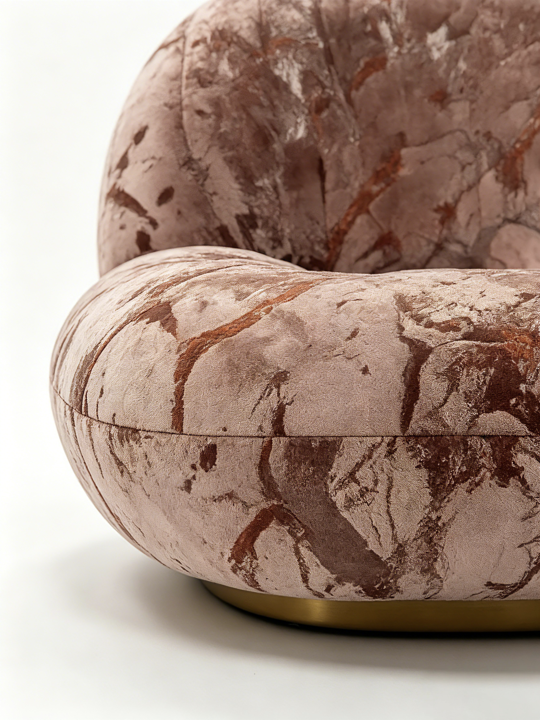 BOLLA Marble Velvet Lounge Chair
