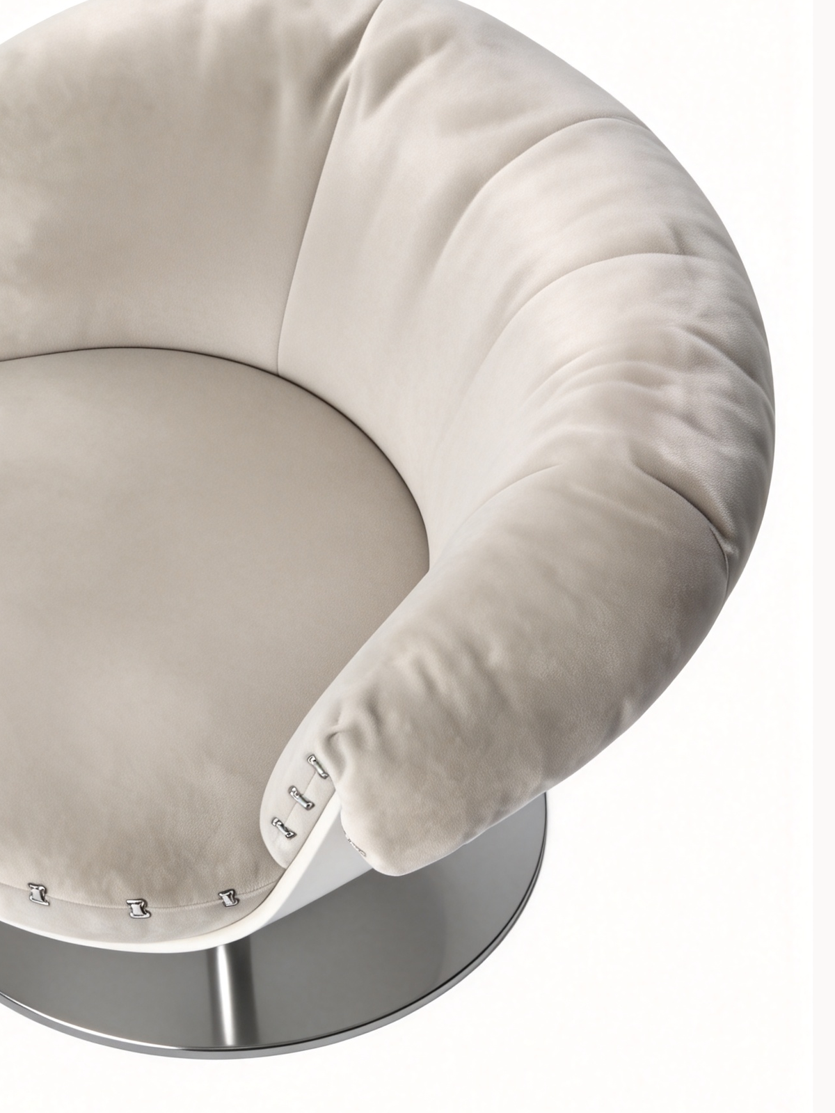LUNE Upholstered Swivel Accent Chair