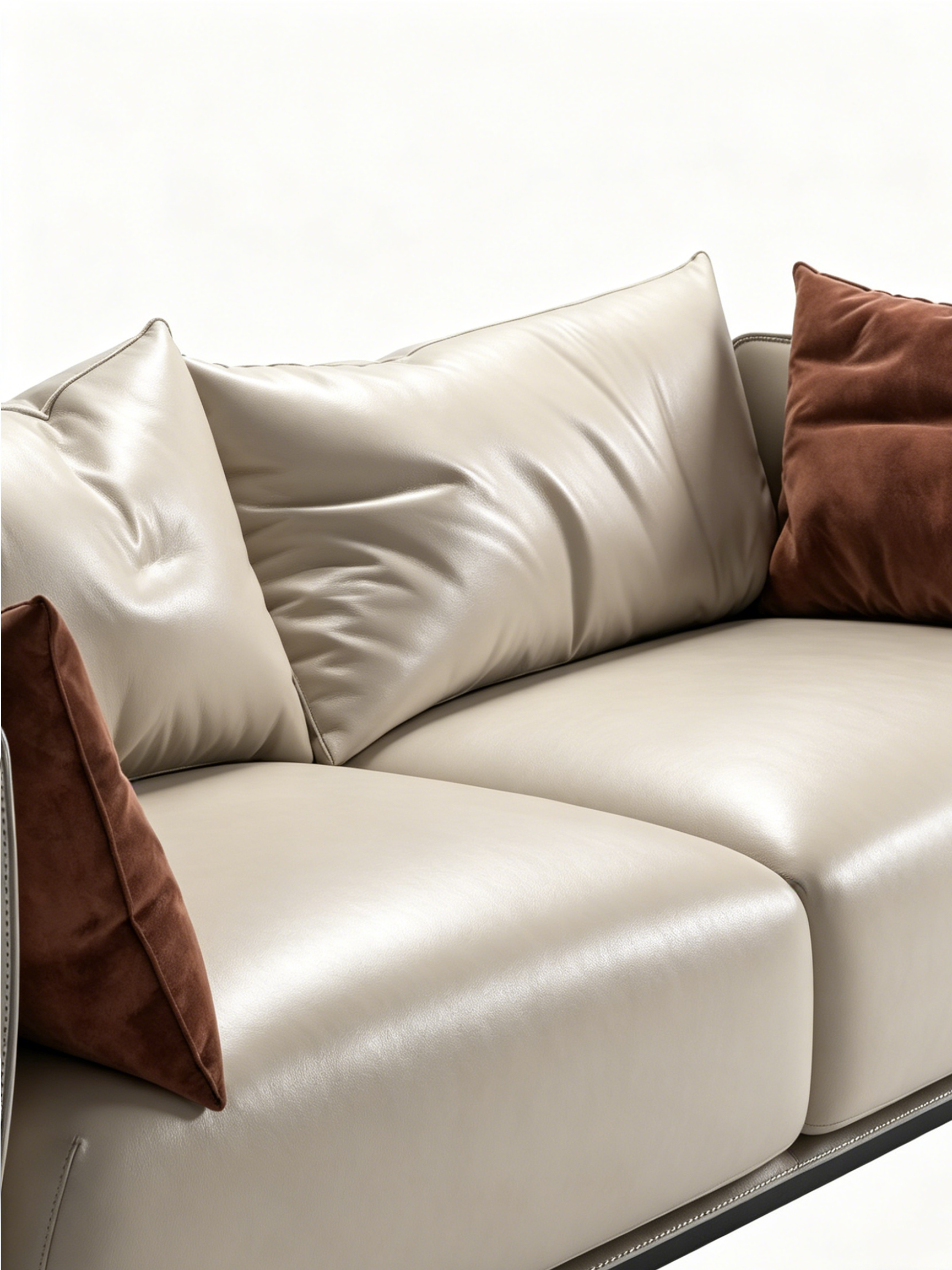 VELLUM Saddle Leather & Feather-Filled Sofa
