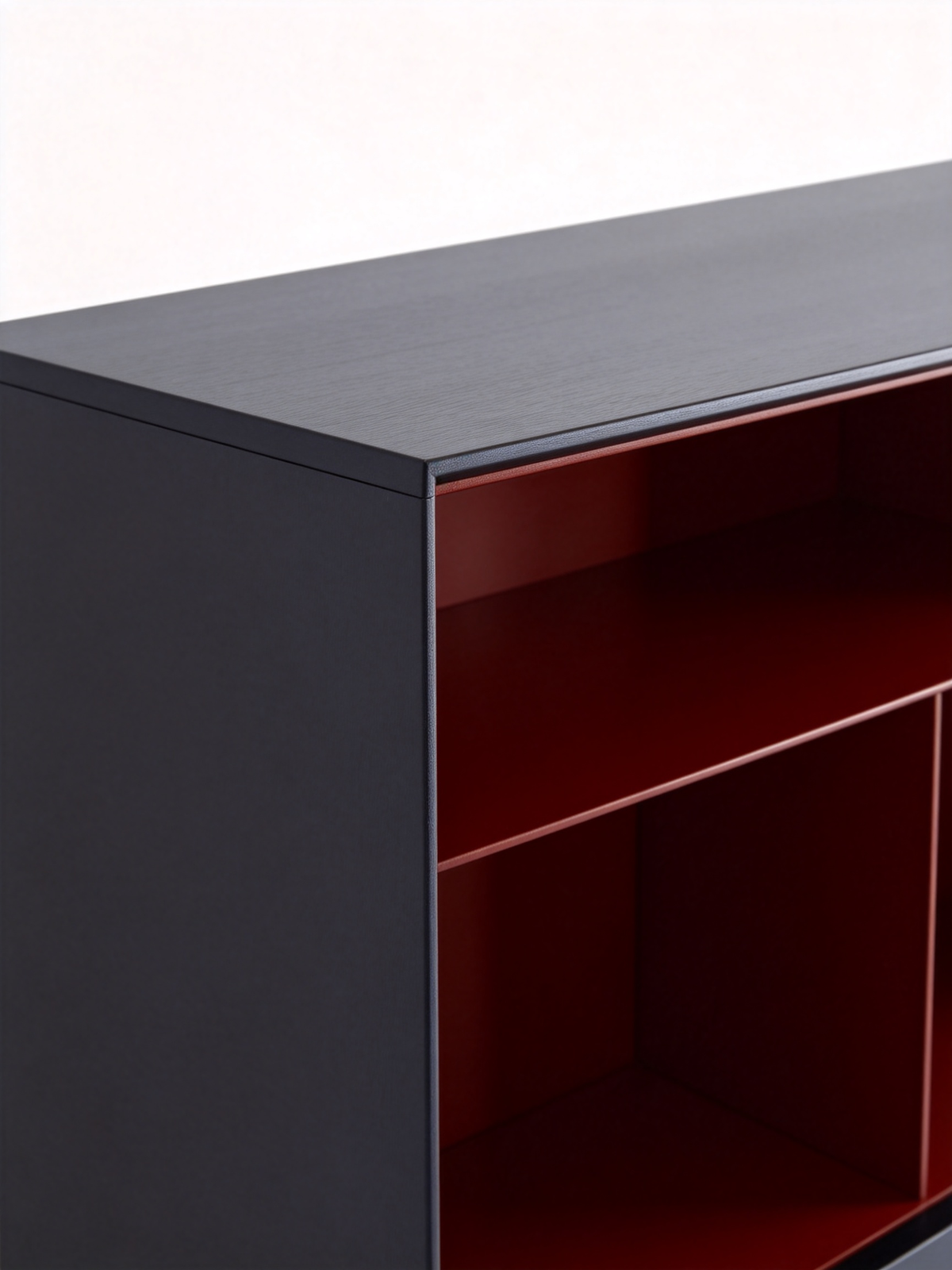 NOCTIS Dark Blue Lacquered Wine Cabinet with Stainless Steel Base