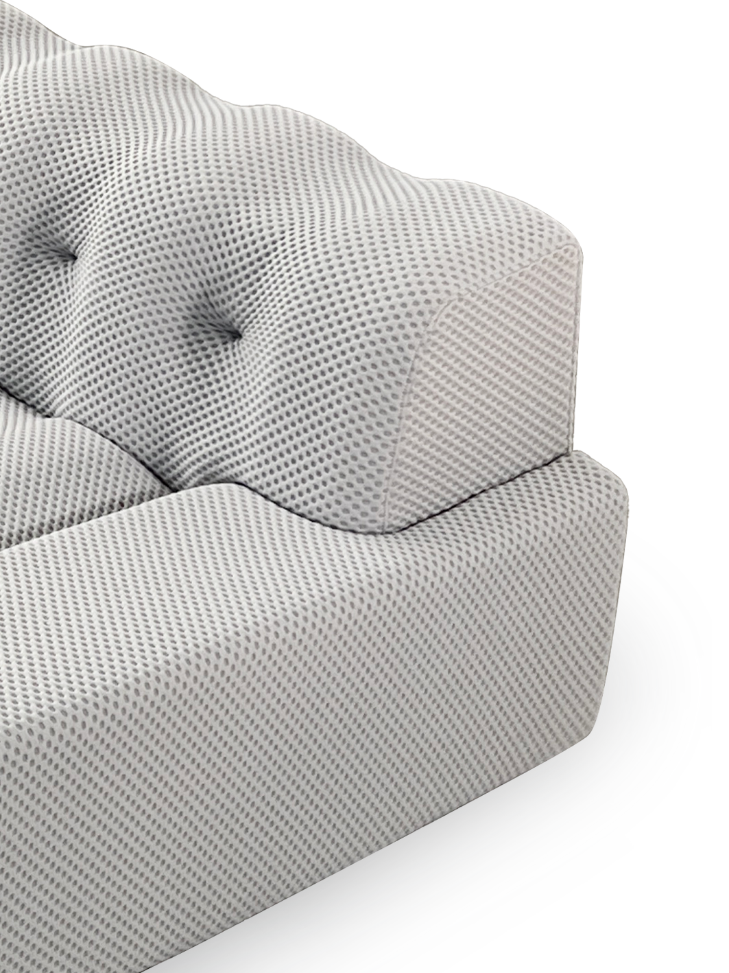 Grid Italian Contemporary Tufted Wave 4-Seater Sofa