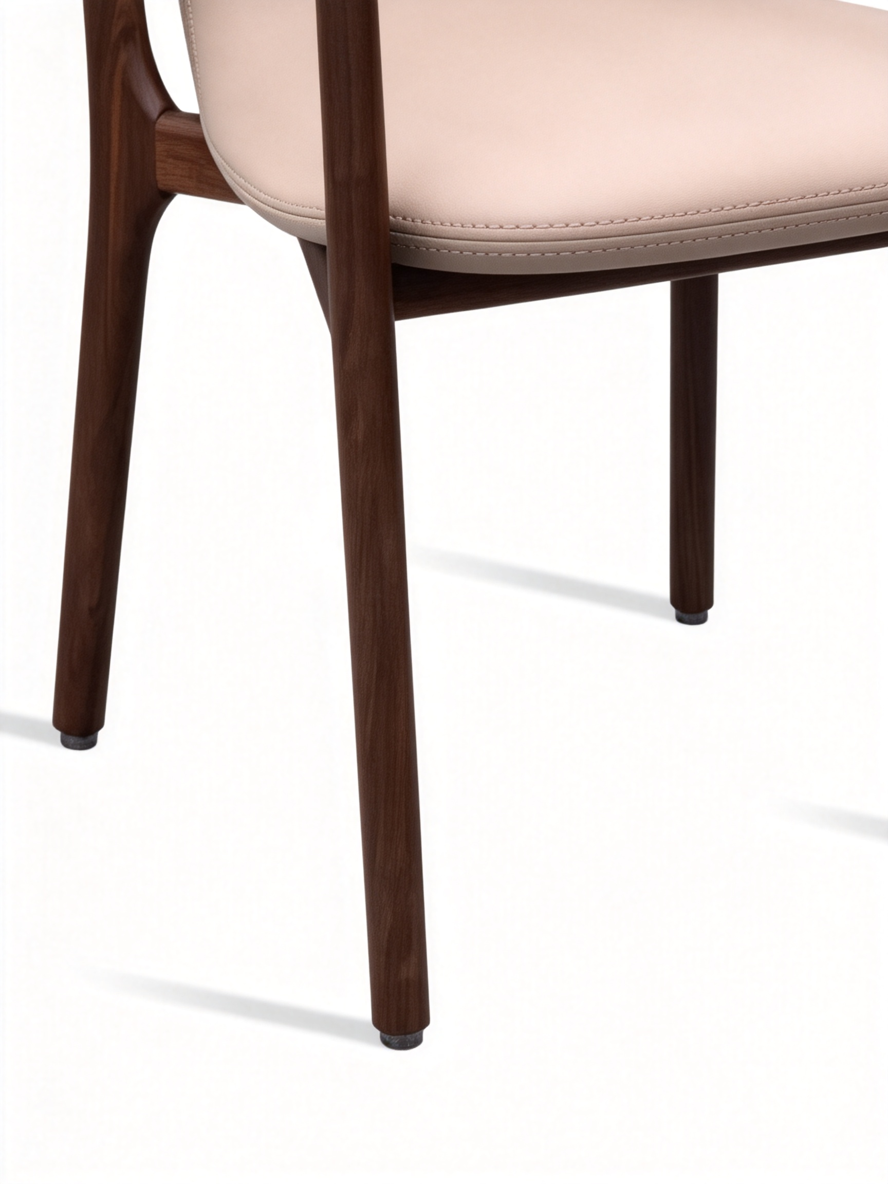 FINO Carver Black Walnut Vegan Leather Dining Chair