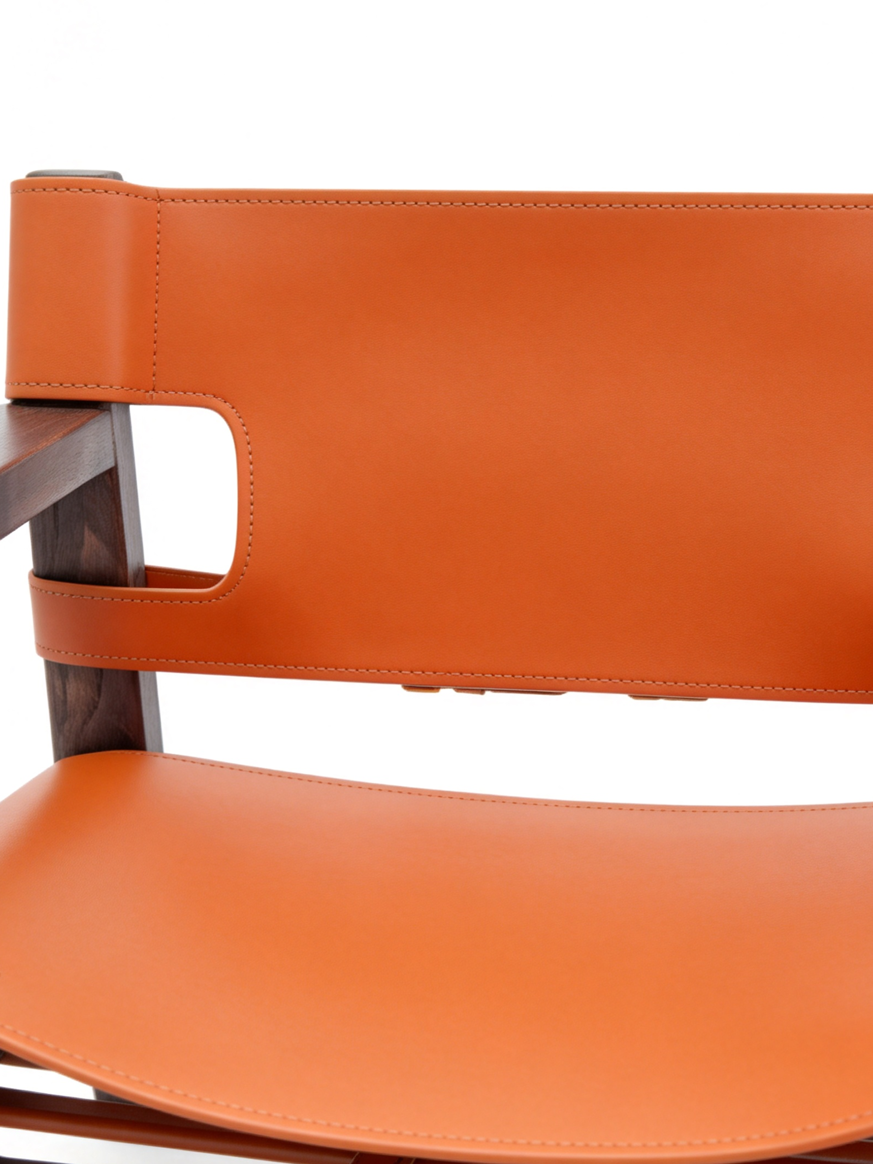 CORDOBA Black Walnut Saddle Leather Lounge Chair