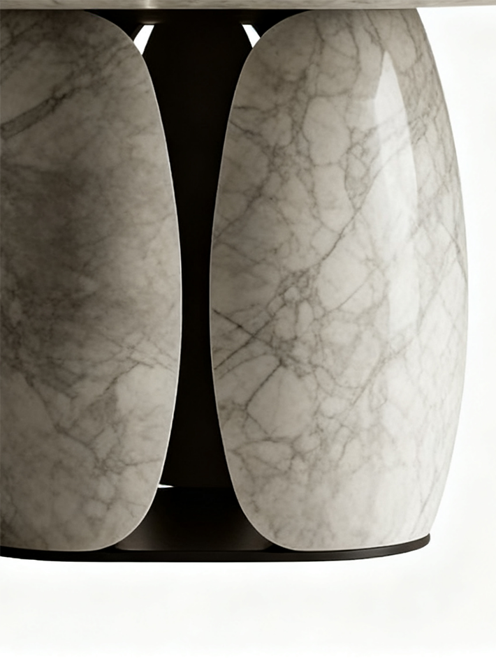 CELIA Picasso Marble Round Dining Table