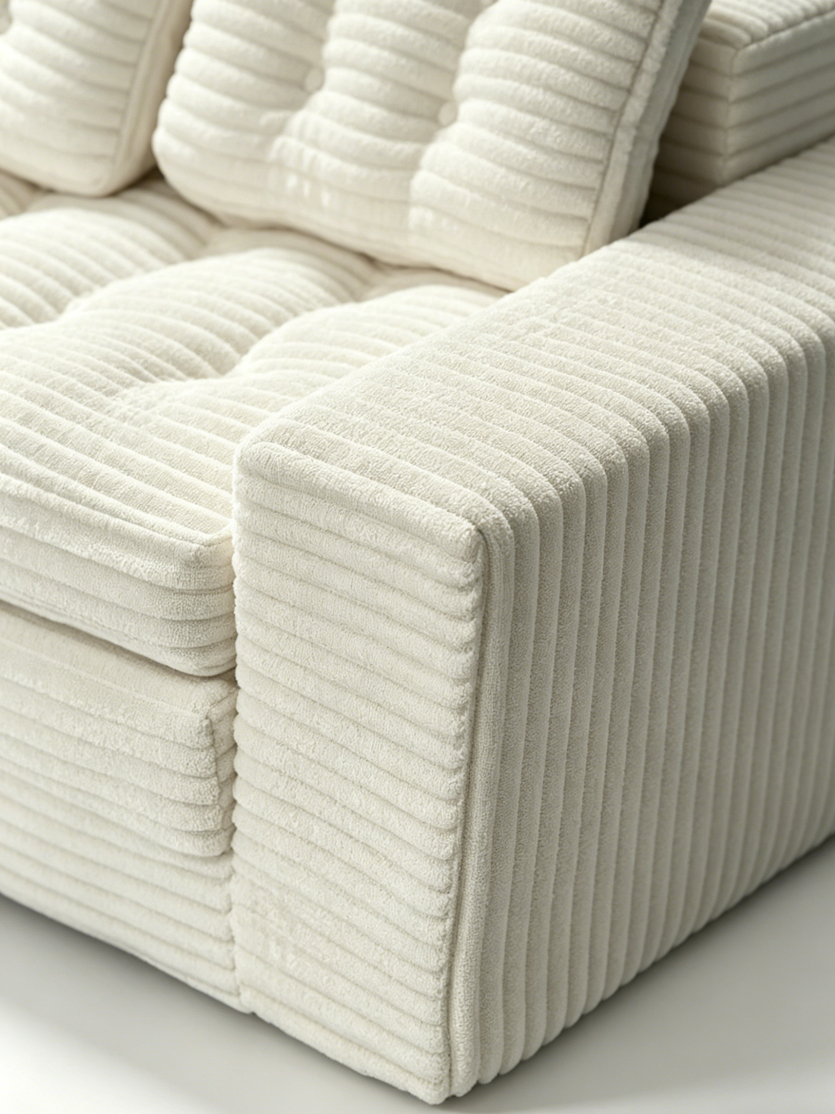Cord Italian Contemporary Velvet 2-Seater Sofa