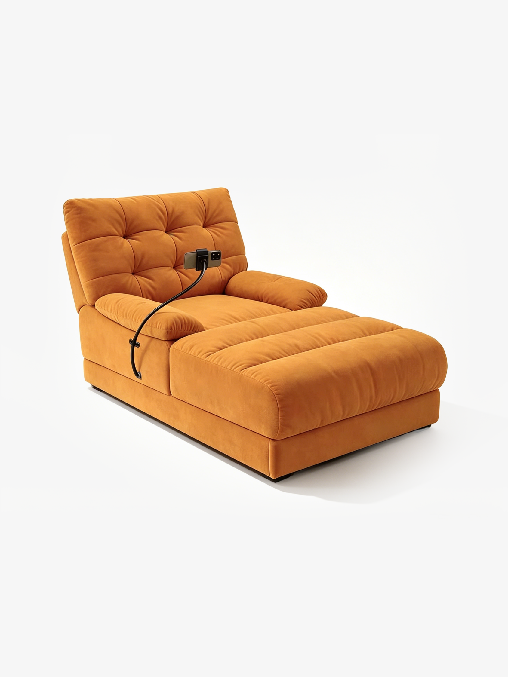 Plume Cloud-Quilted Reclining Chaise Longue