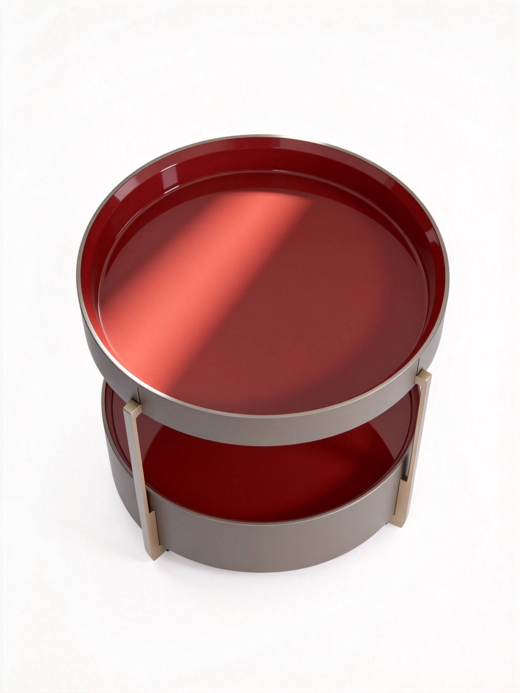 ORION Saddle Leather Round Side Table