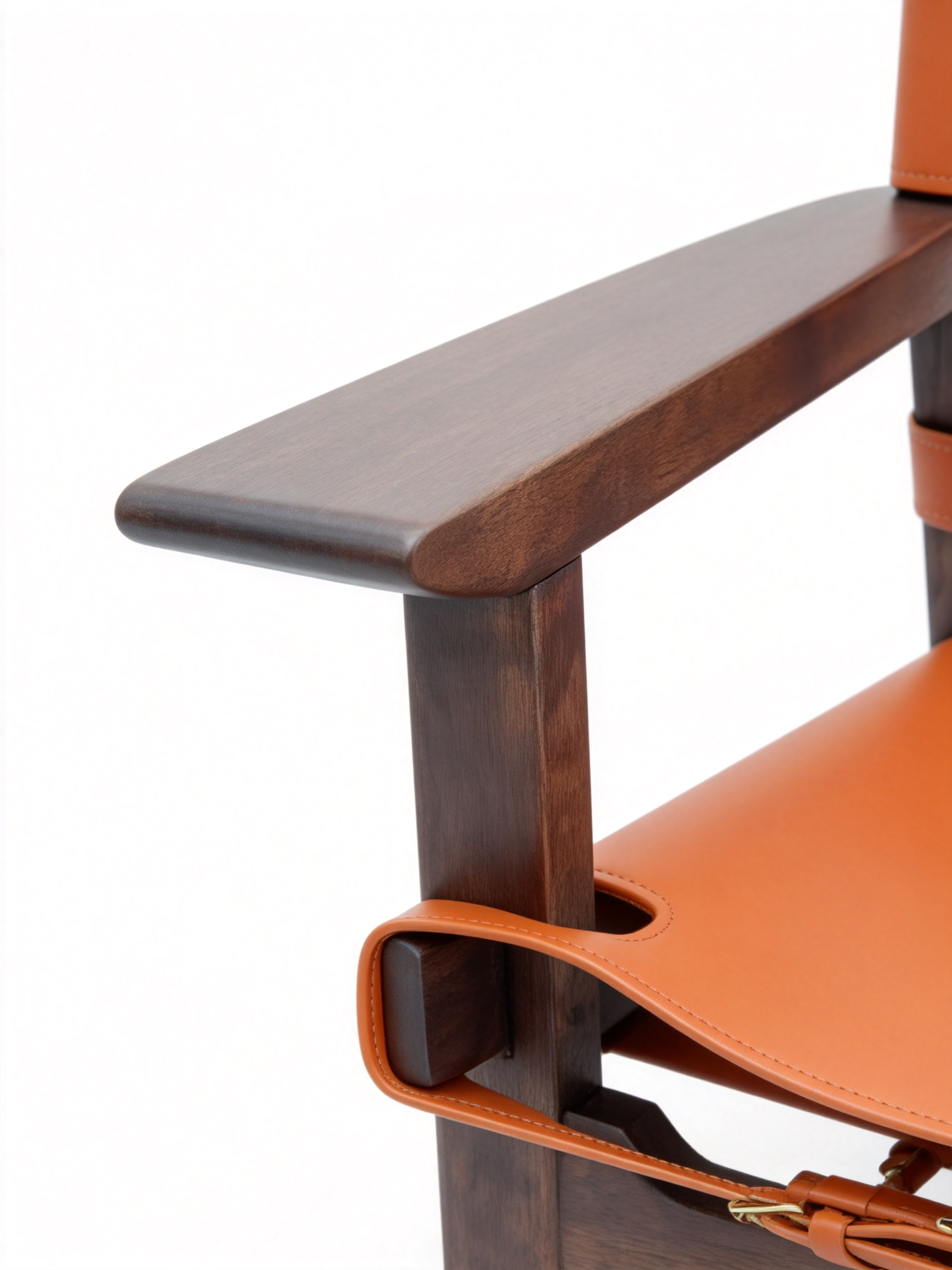 CORDOBA Black Walnut Saddle Leather Lounge Chair