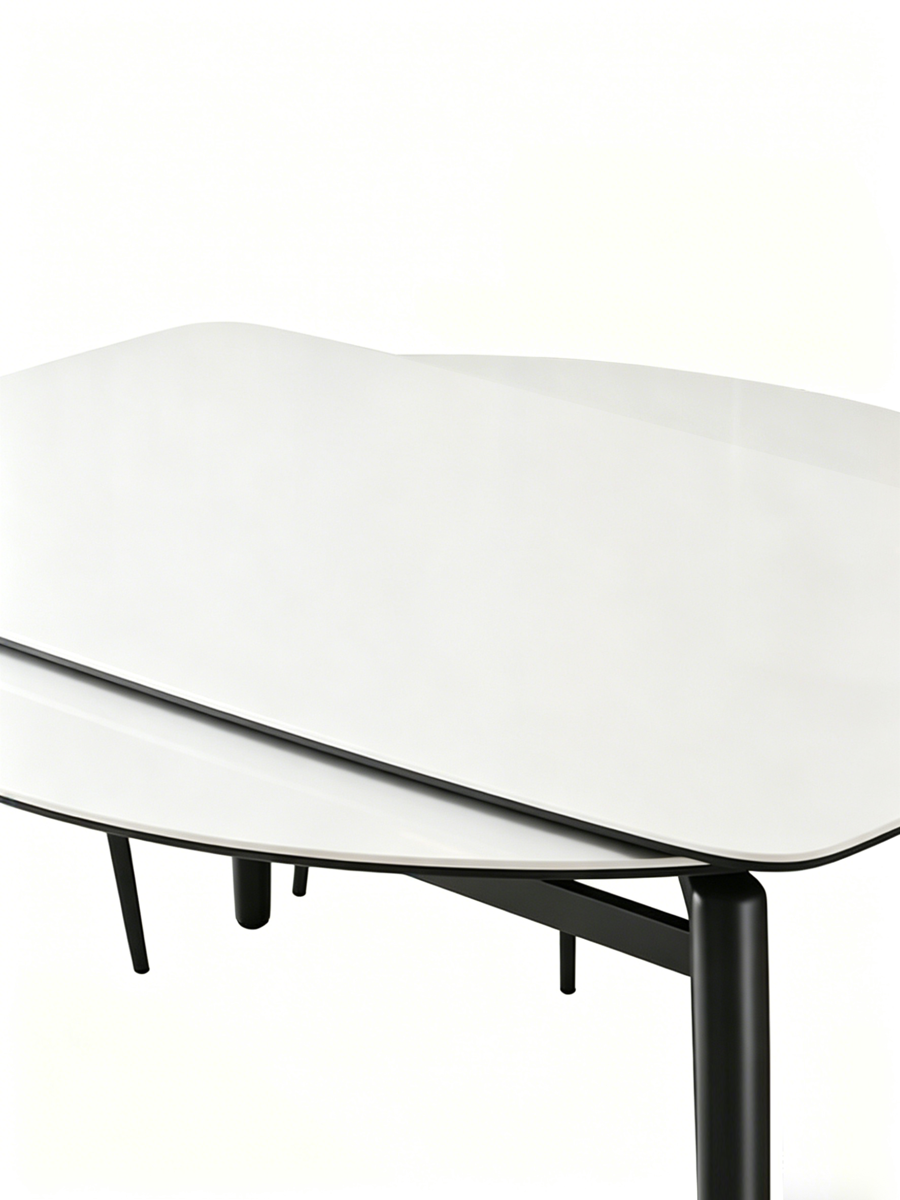 ORBIT Extendable White Sintered Stone Dining Table