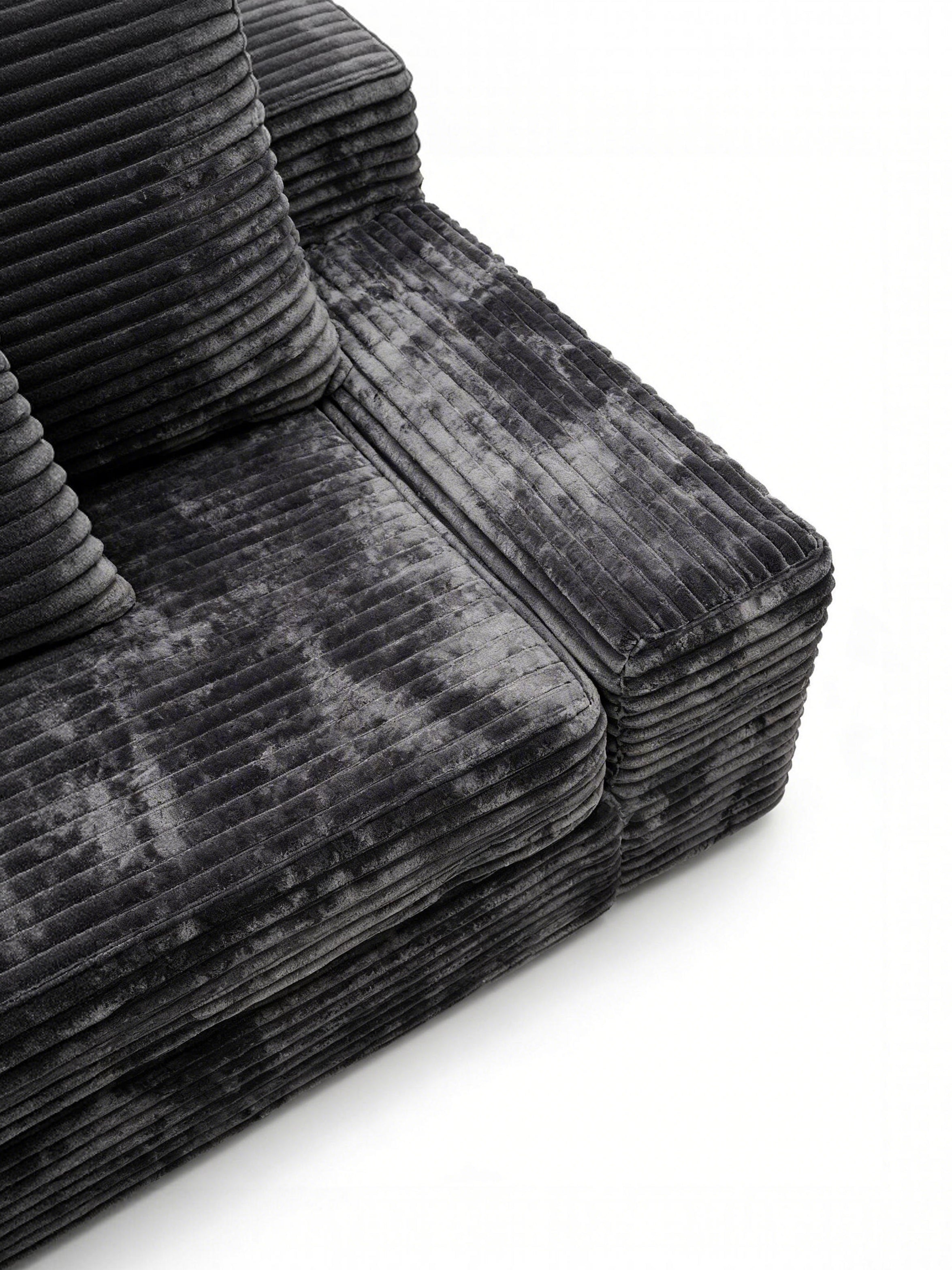 VELVET Shadow Ridge 3-Seater Left-Hand Chaise Sofa