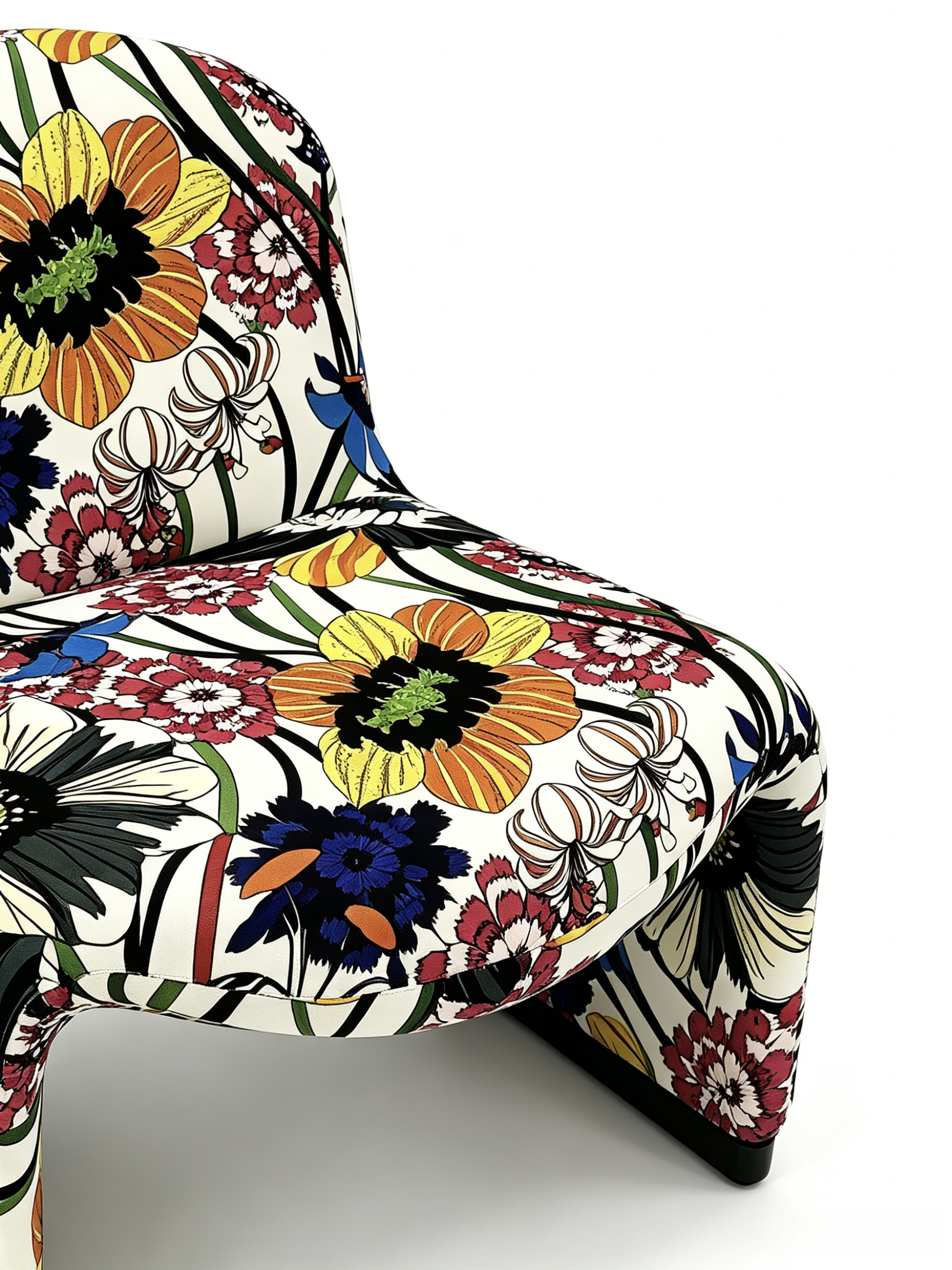 FIORE Floral Slipper Lounge Chair
