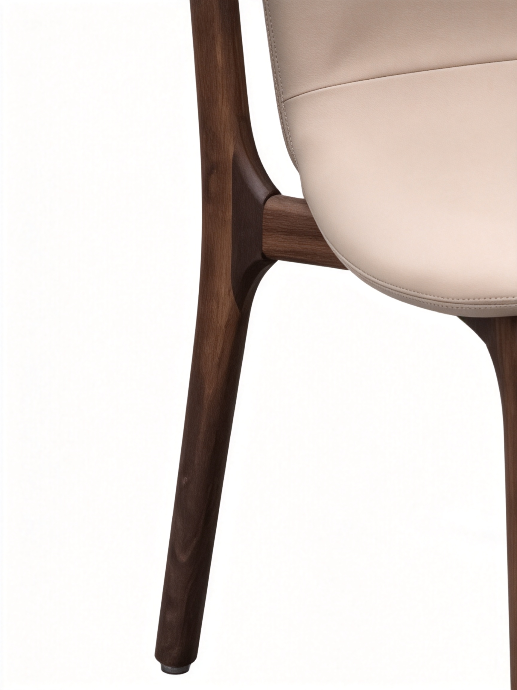 FINO Black Walnut Vegan Leather Dining Chair
