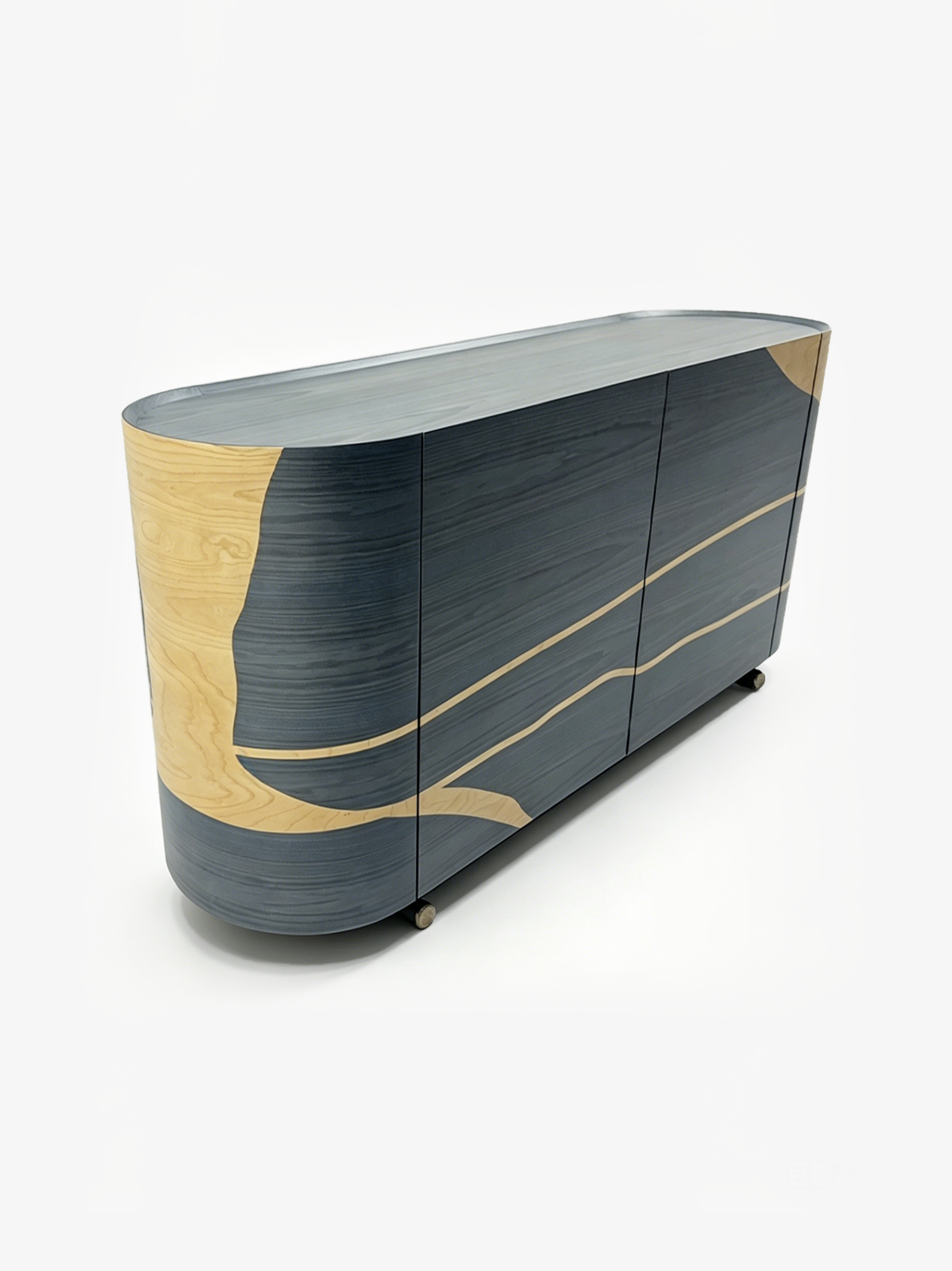 Rivage Contemporary Wood Veneer Sideboard