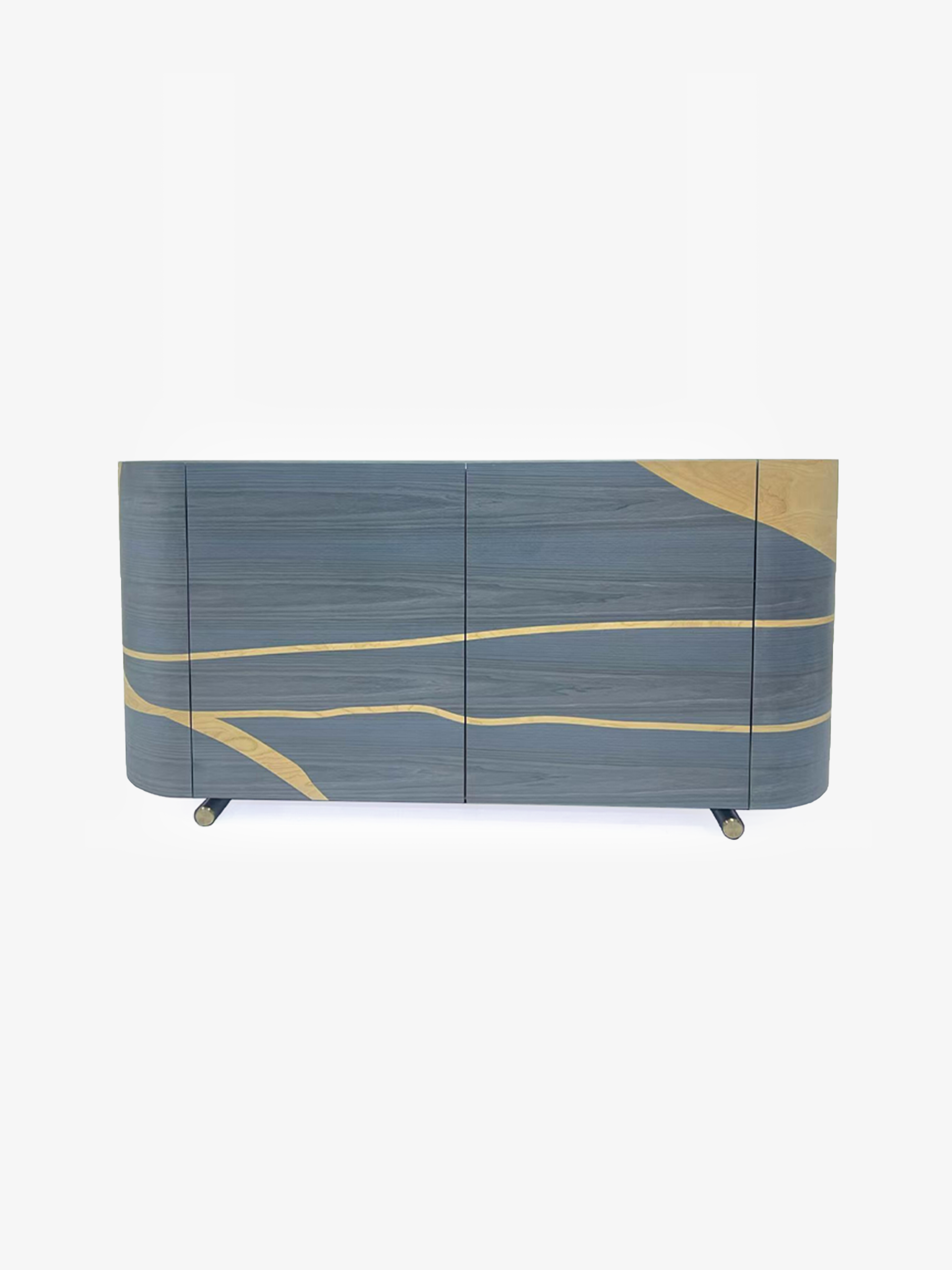 Rivage Contemporary Wood Veneer Sideboard