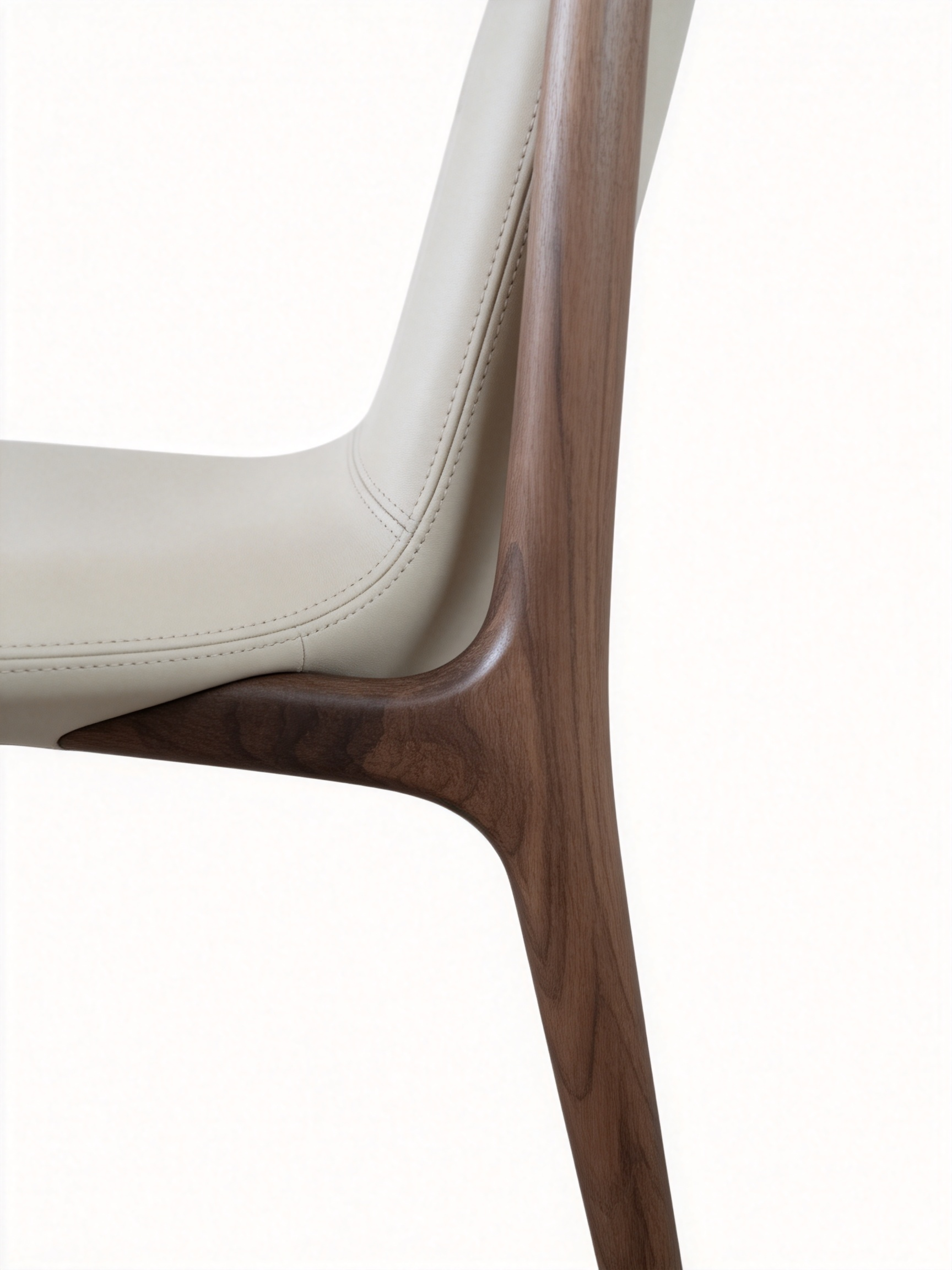 FINO Black Walnut Vegan Leather Dining Chair