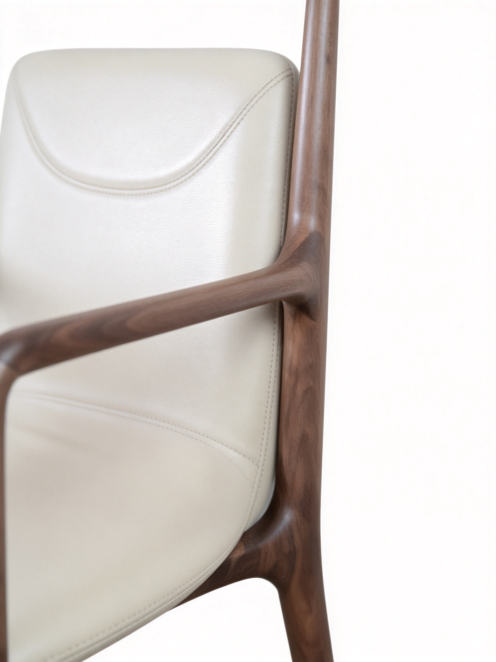 FINO Carver Black Walnut Vegan Leather Dining Chair