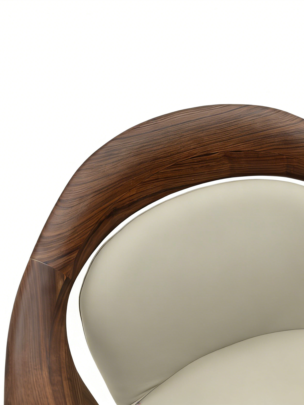 AUREL Black Walnut Vegan Leather Swivel Office Chair