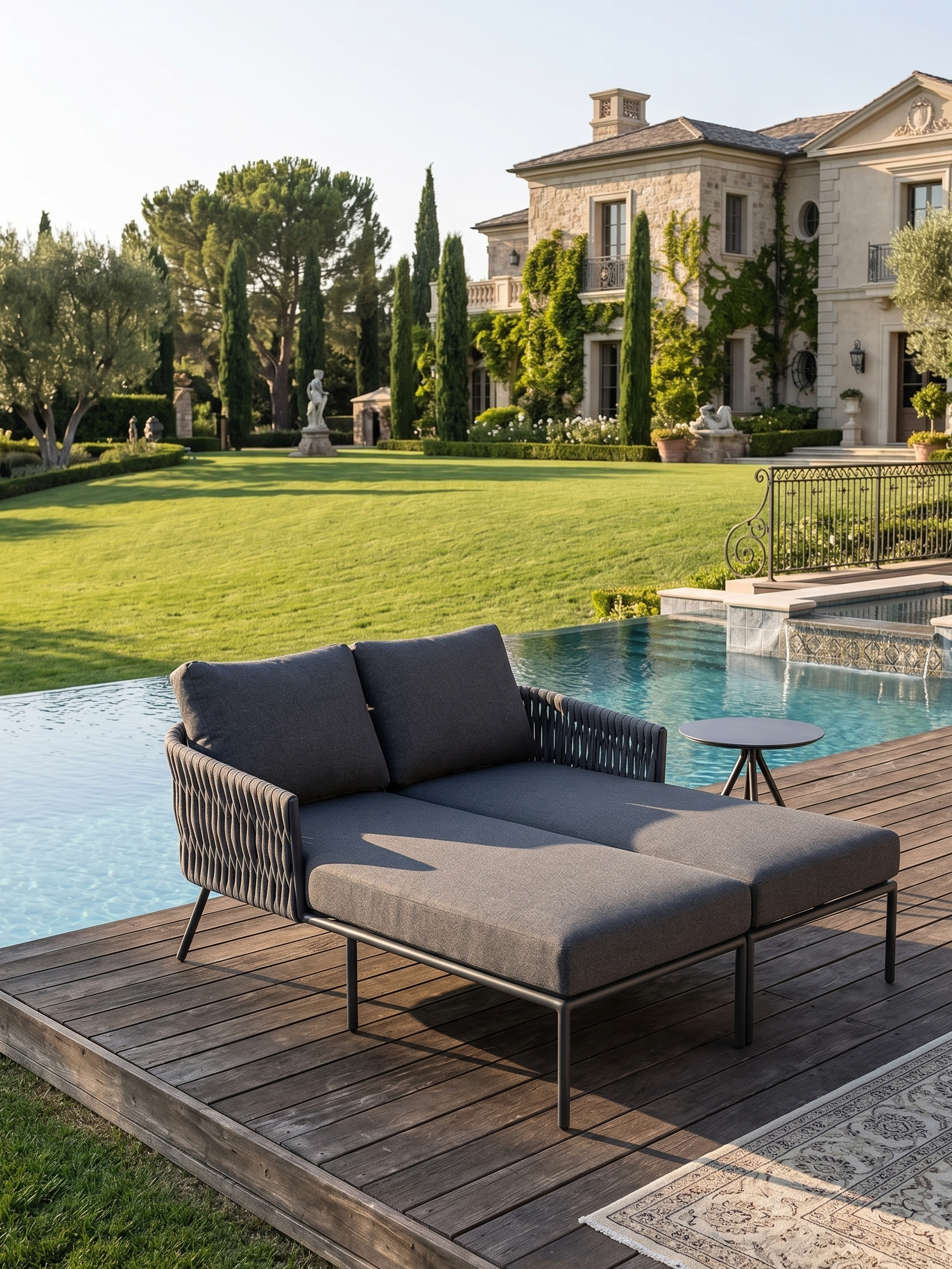 RIVA 3-Piece Modular Outdoor Chaise Lounge Set