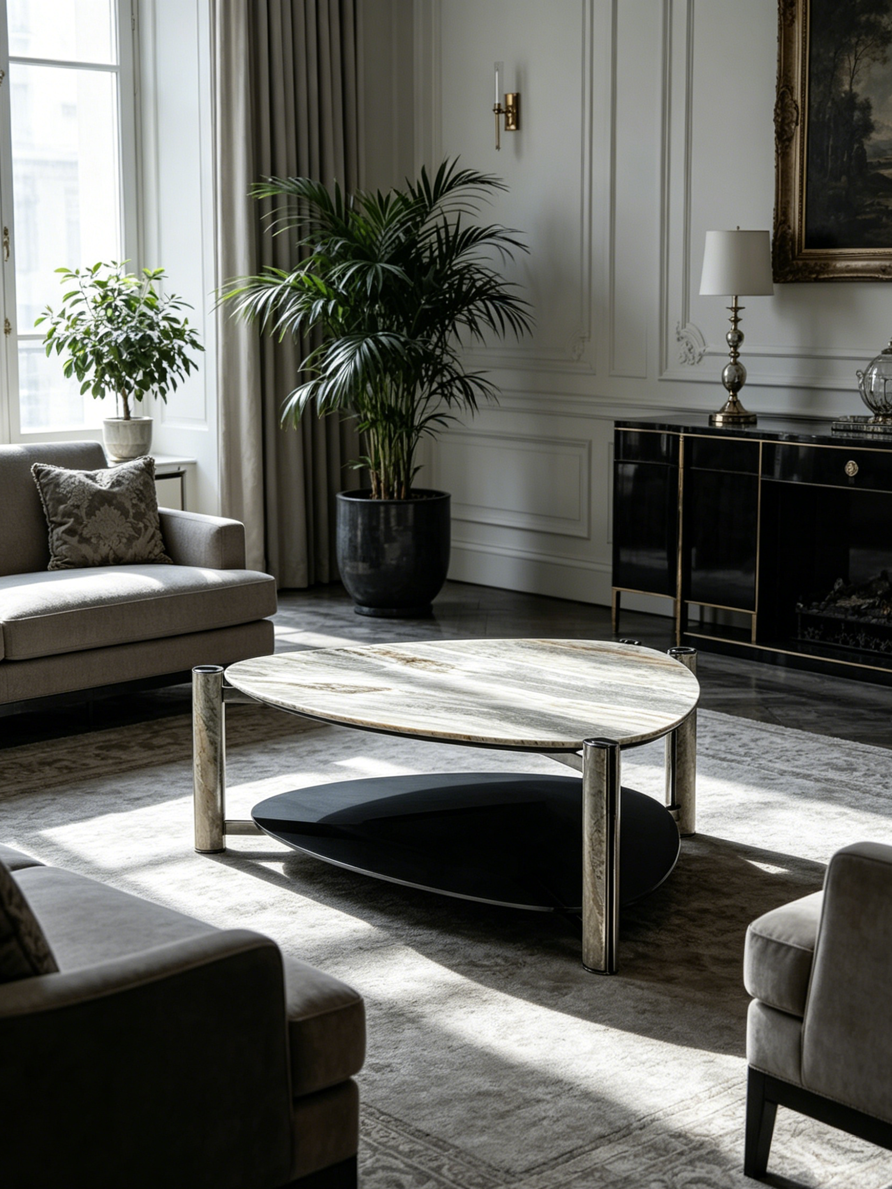 Lira Picasso Marble Arc Coffee Table