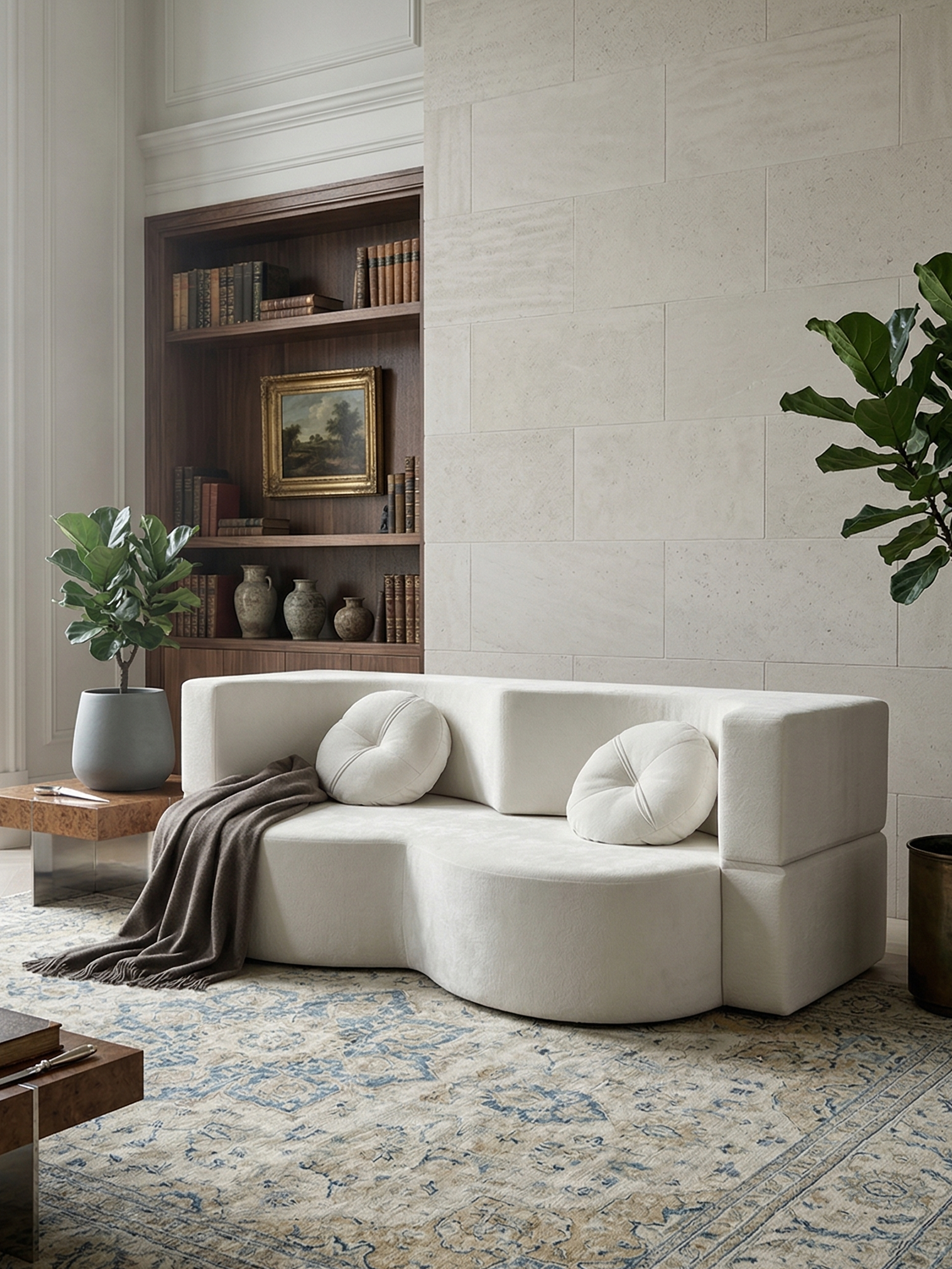Arc Scandinavian Contemporary Bouclé 3-Seater Sofa